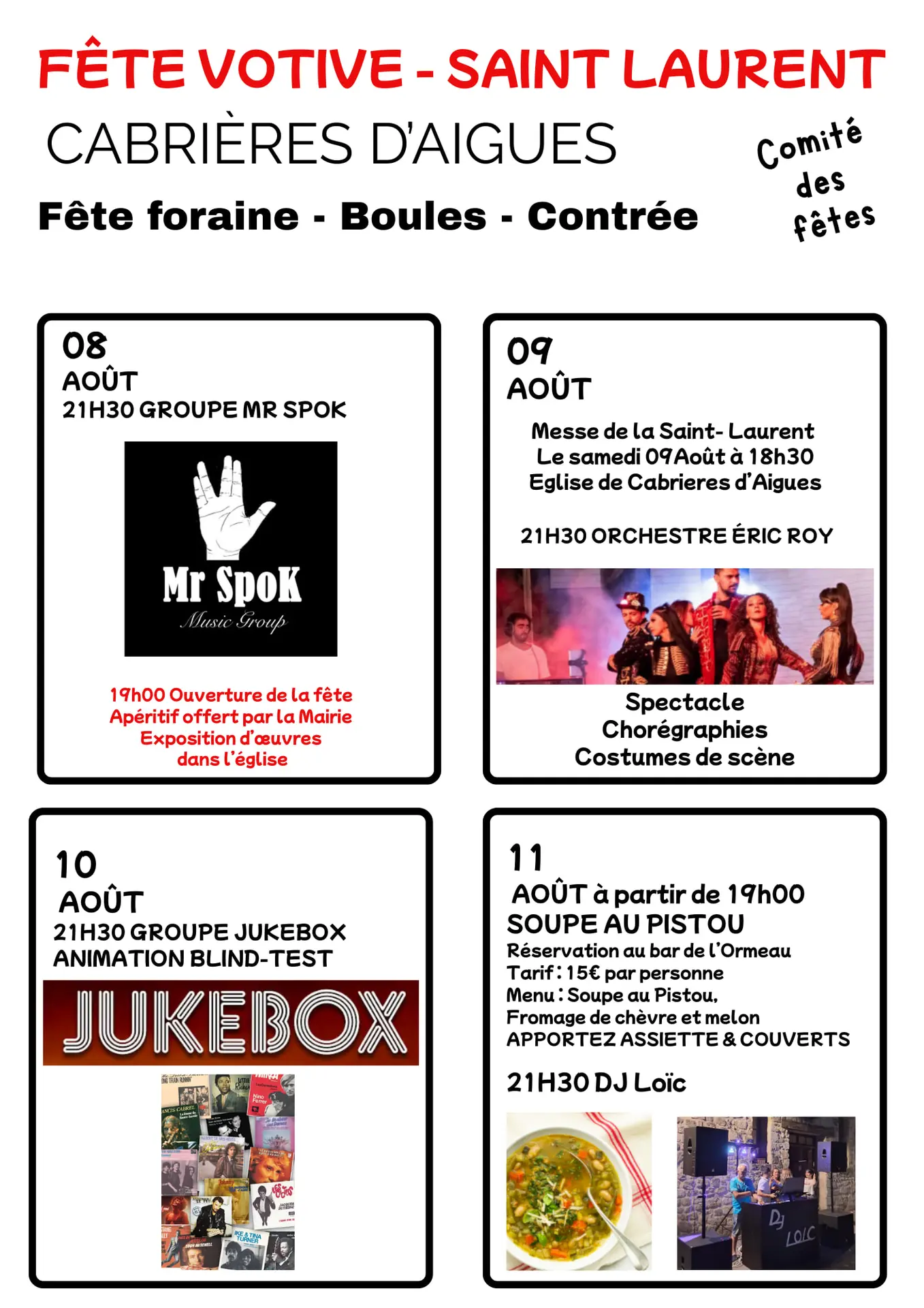 Fête votive  Saint Laurent à Cabrières d'Aigues_Cabrières-d'Aigues