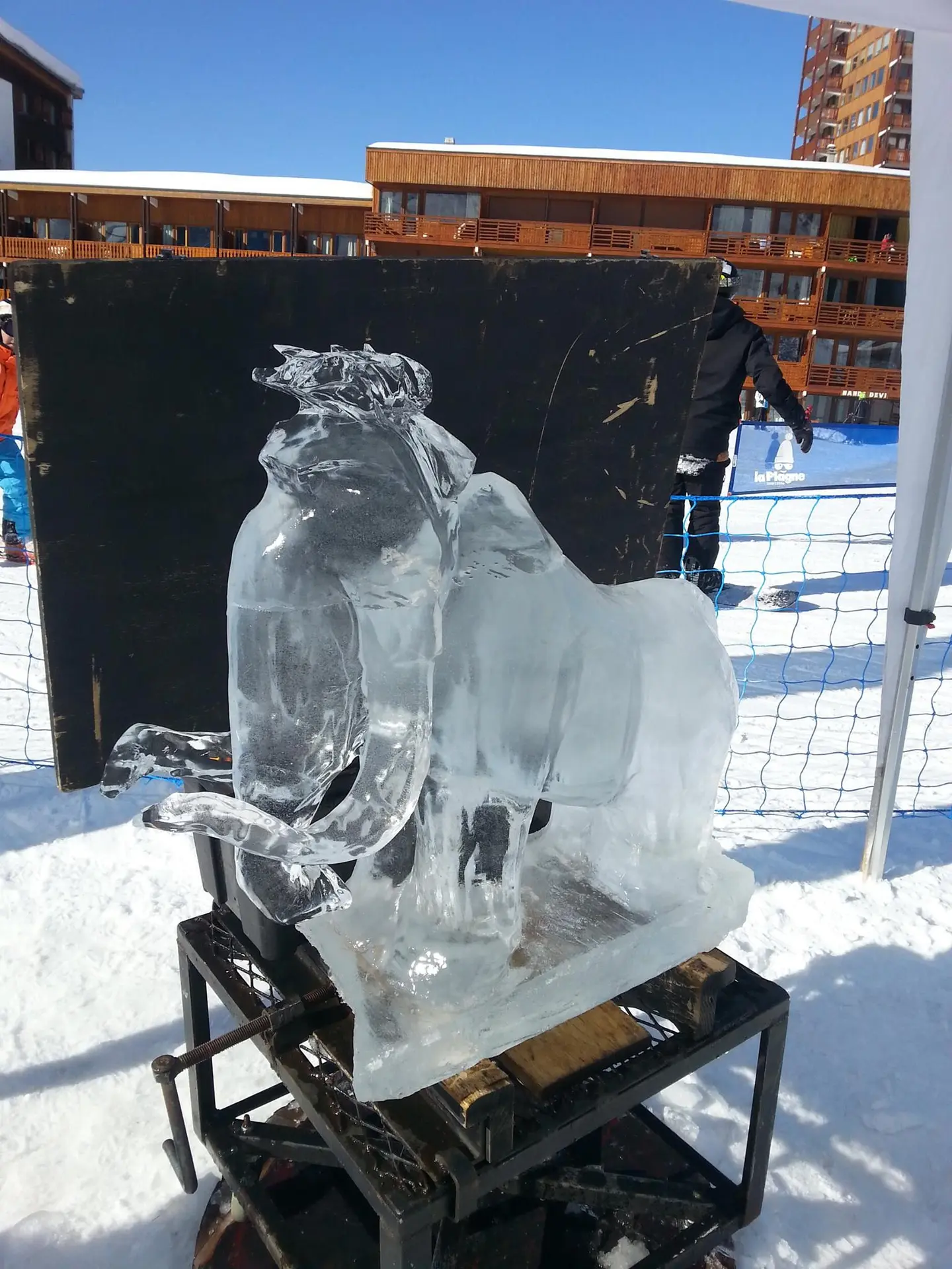 Sculpture de glace de Nicolas Gombert