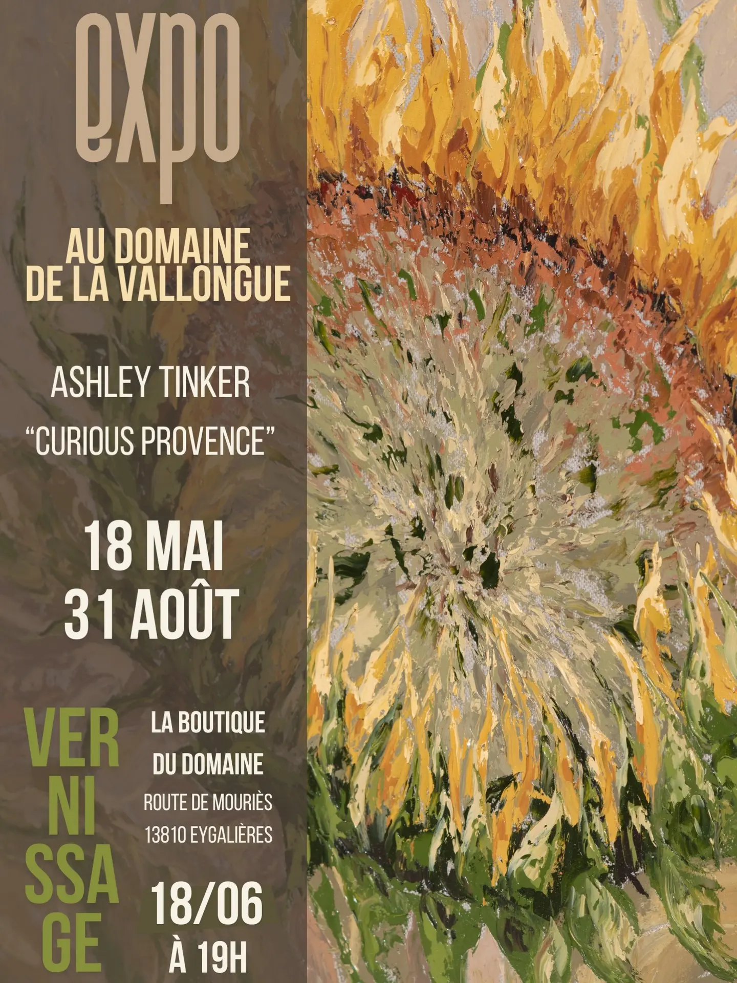 Poster Exhibition at Domaine de la Vallongue: Ashley Tinker in Eygalières 18.05 to 31.08.26