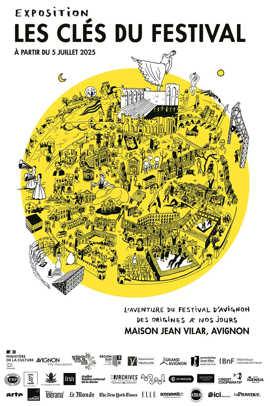 Visuel de l'exposition Les clés du Festival,  l’aventure du Festival d’Avignon des origines à nos jours