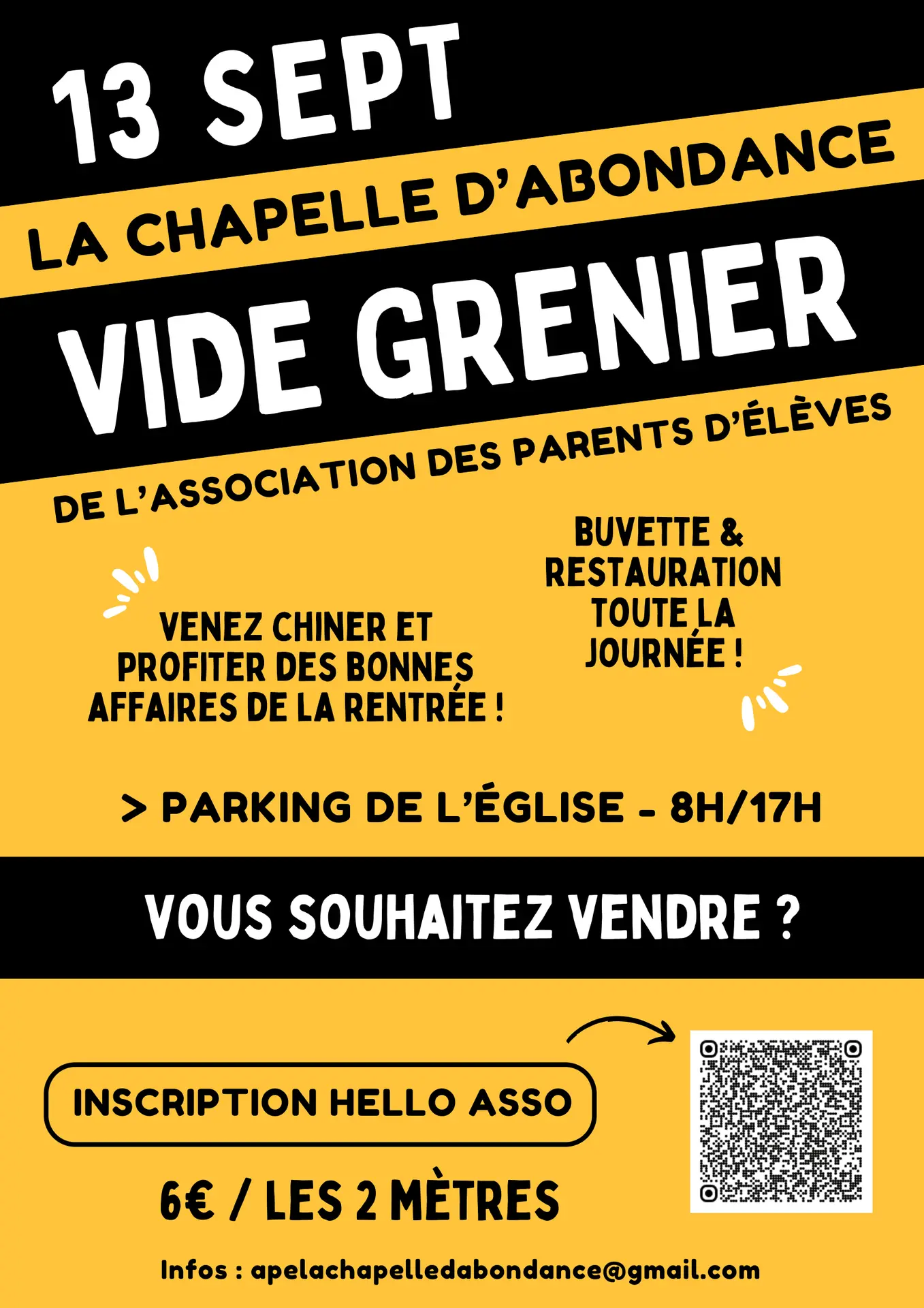 Vide grenier de l'Association des Parents d'Elèves_La Chapelle-d'Abondance