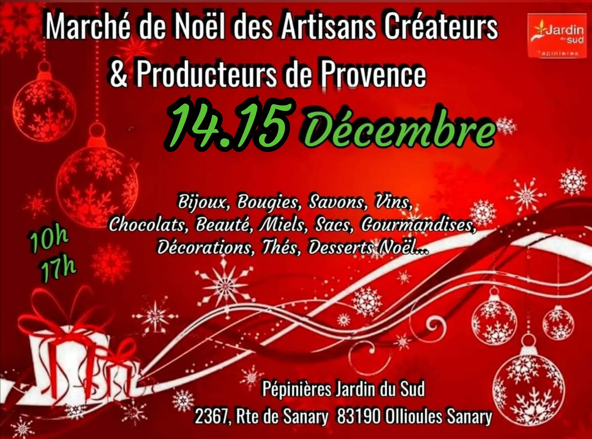 Marché de Noël des artisans créateurs et producteurs de Provence