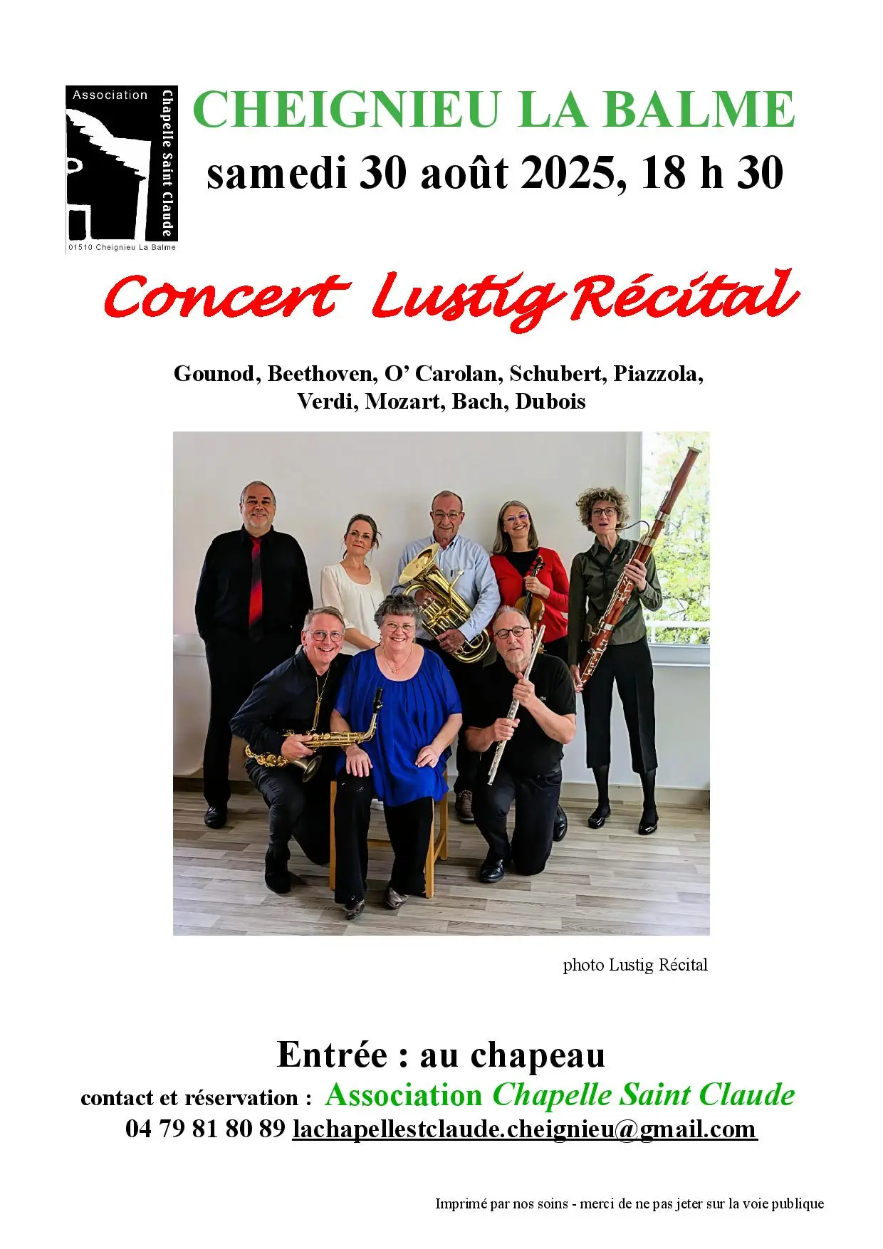 Concert de la formation Lustig Récital_Cheignieu-la-Balme