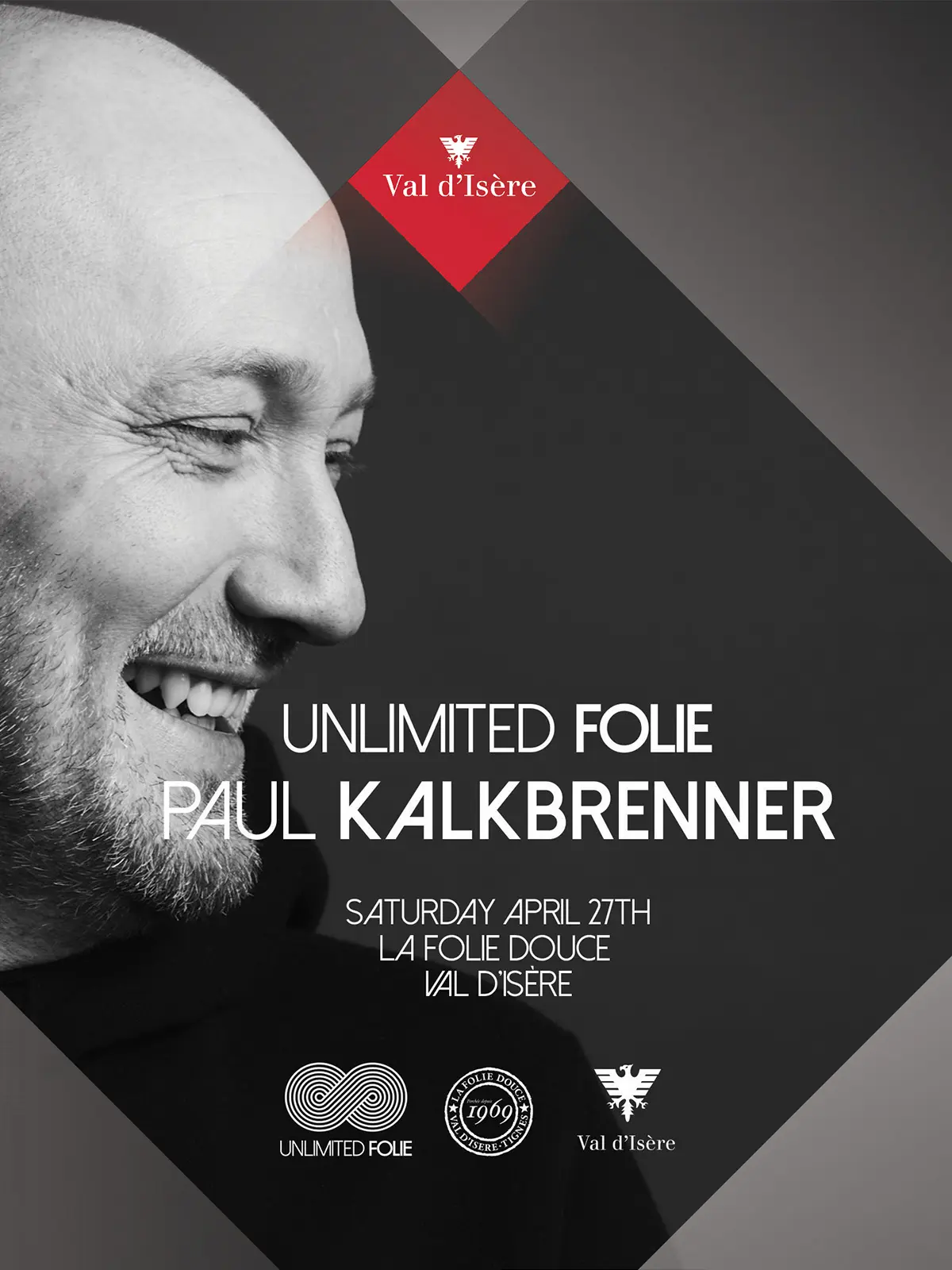 Affiche 2024 Paul Kalkbrenner à Val d'Isère