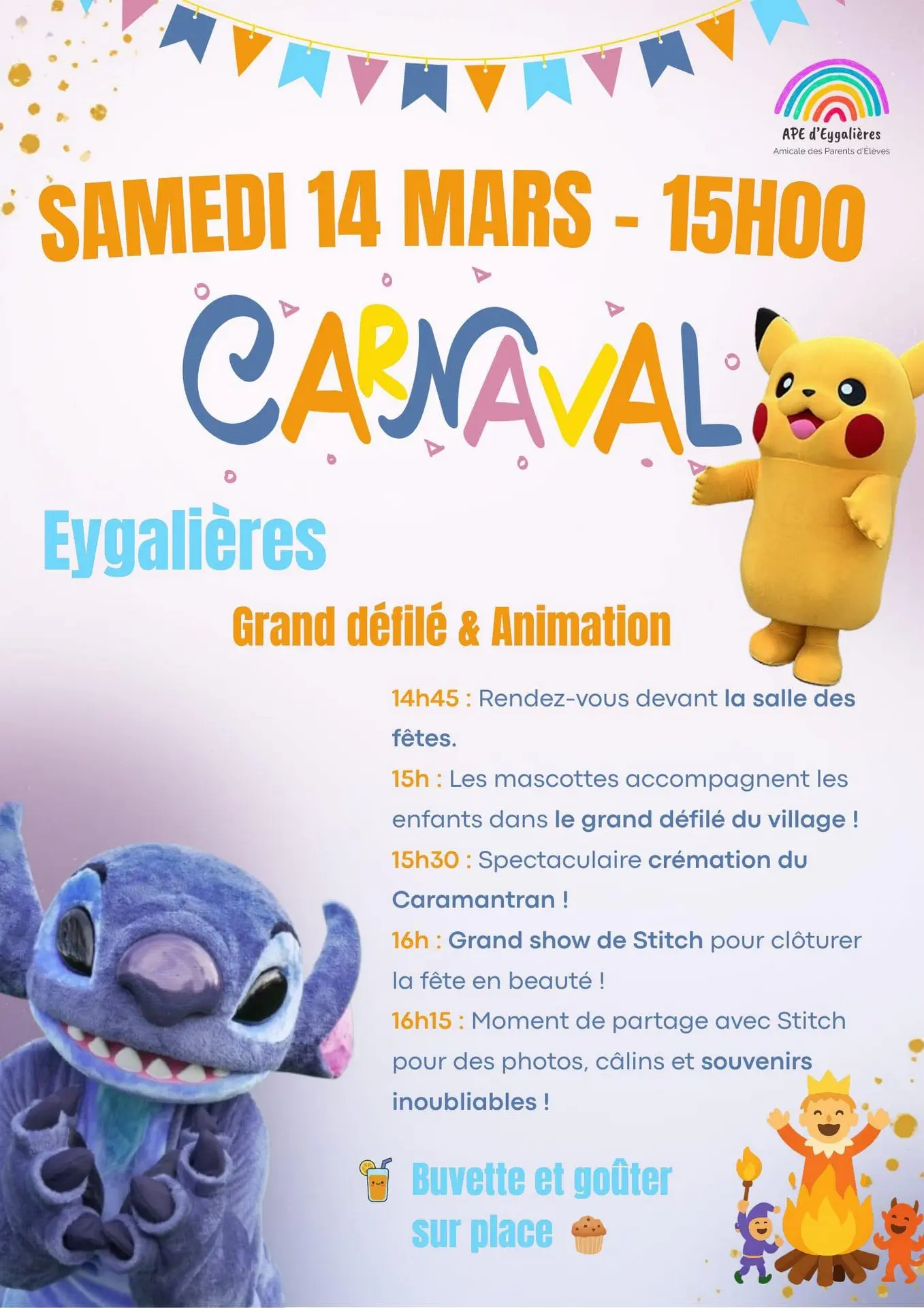 Affiche Carnaval à Eygalières 14.03.26