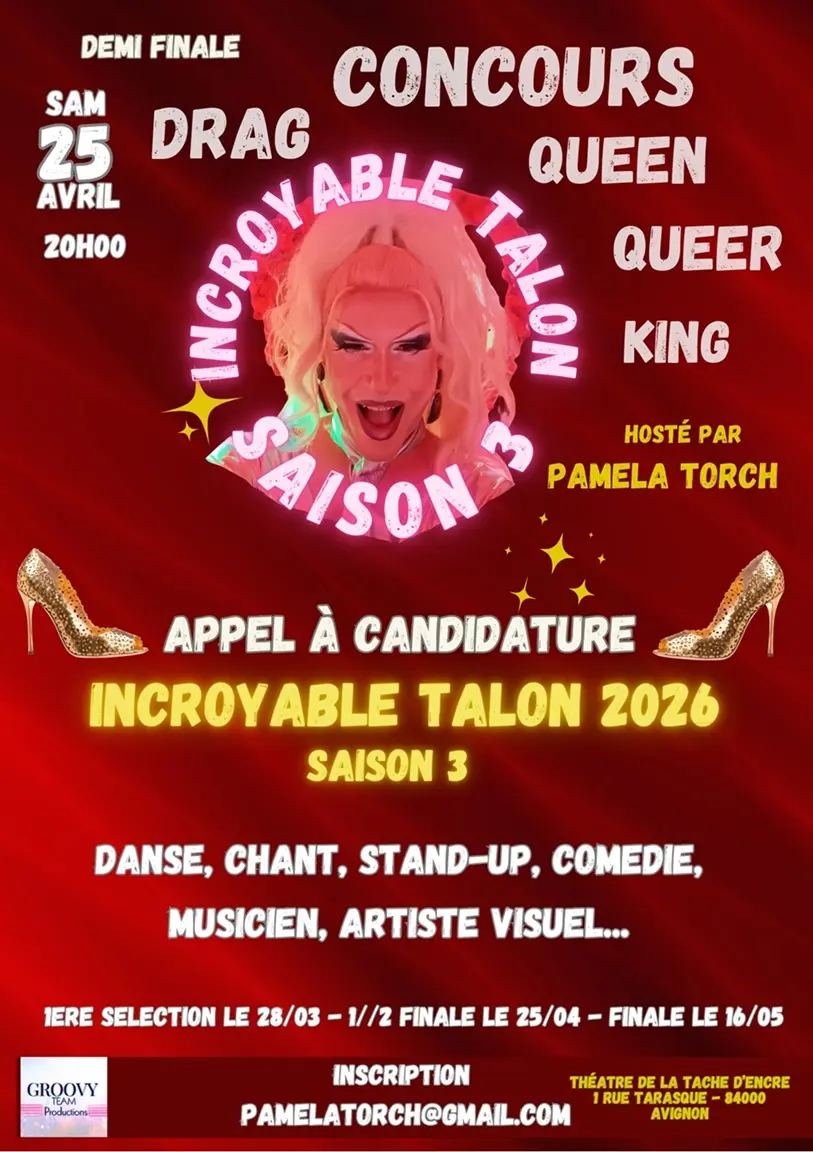 L’incroyable talon saison 3 - concours drag queen, queer, king_demi-finale-Avignon