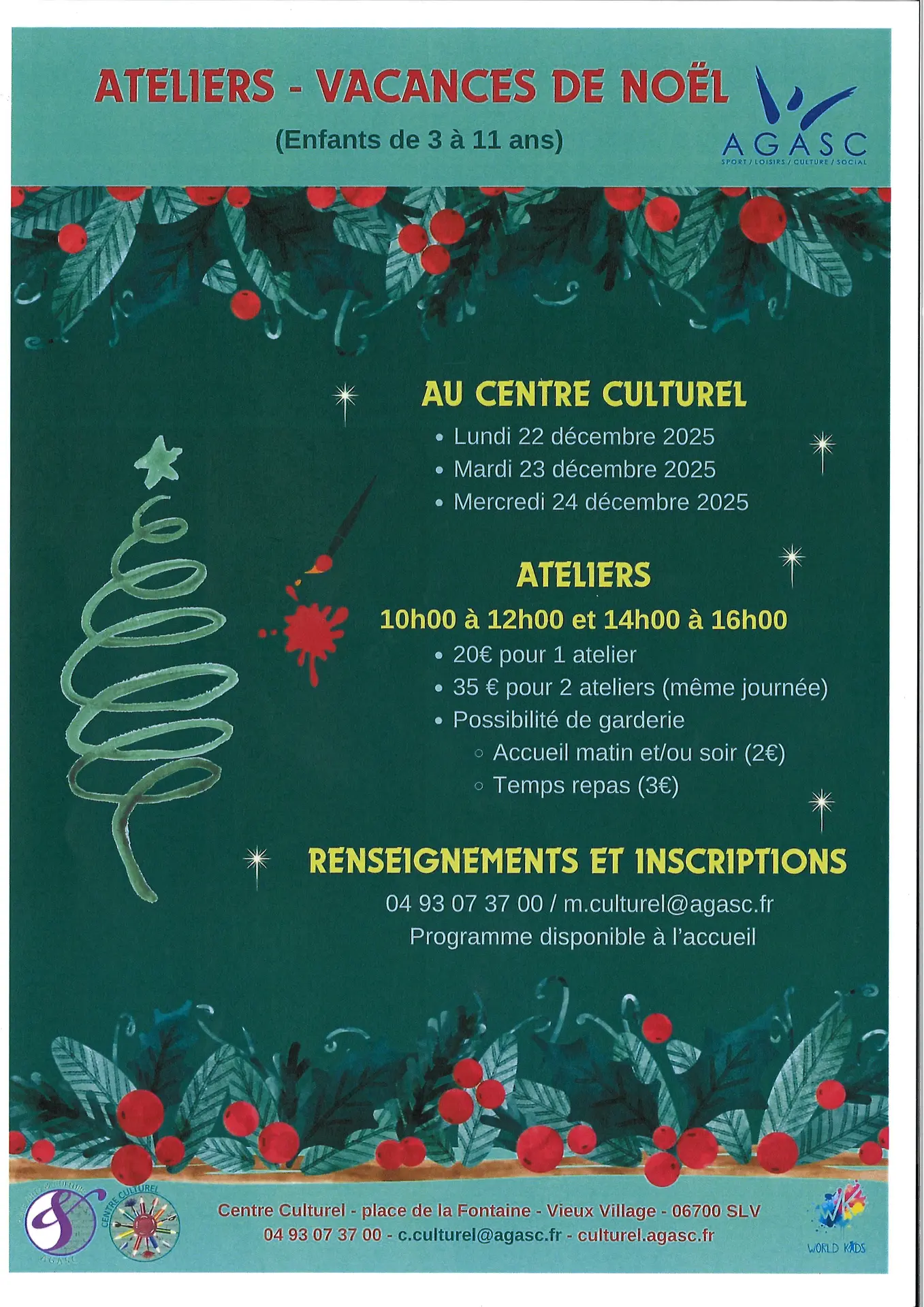 Ateliers centre culturel