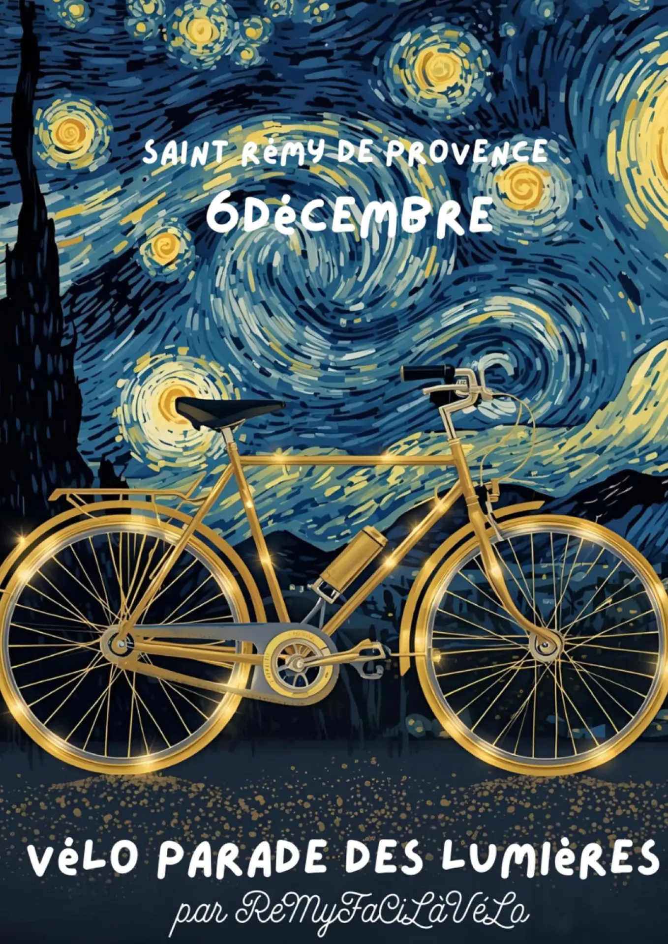 Annonce de la veloparade a Saint-Remy-de-Provence