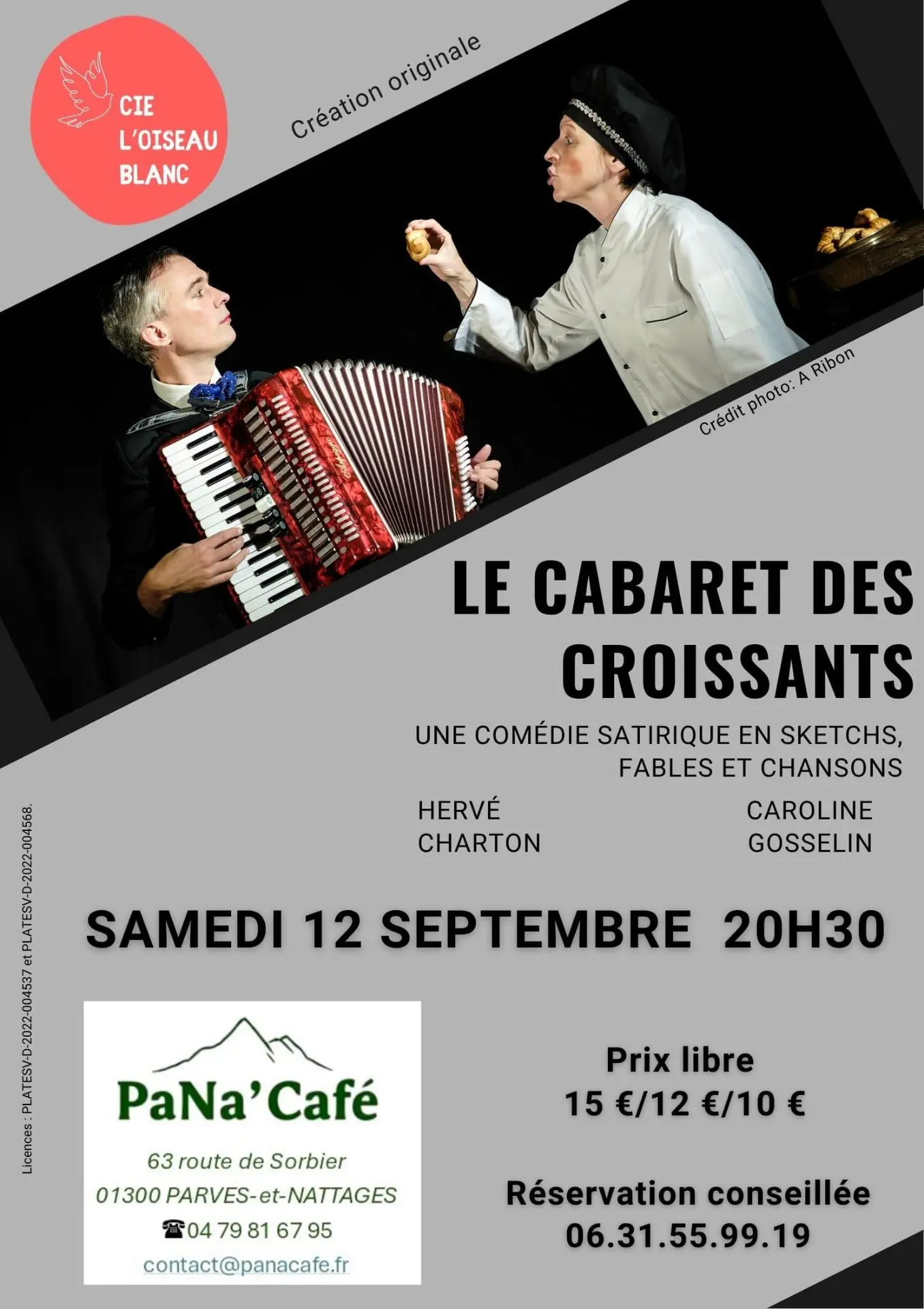Café théâtre Le cabaret des croissants au Pana'café_Parves et Nattages