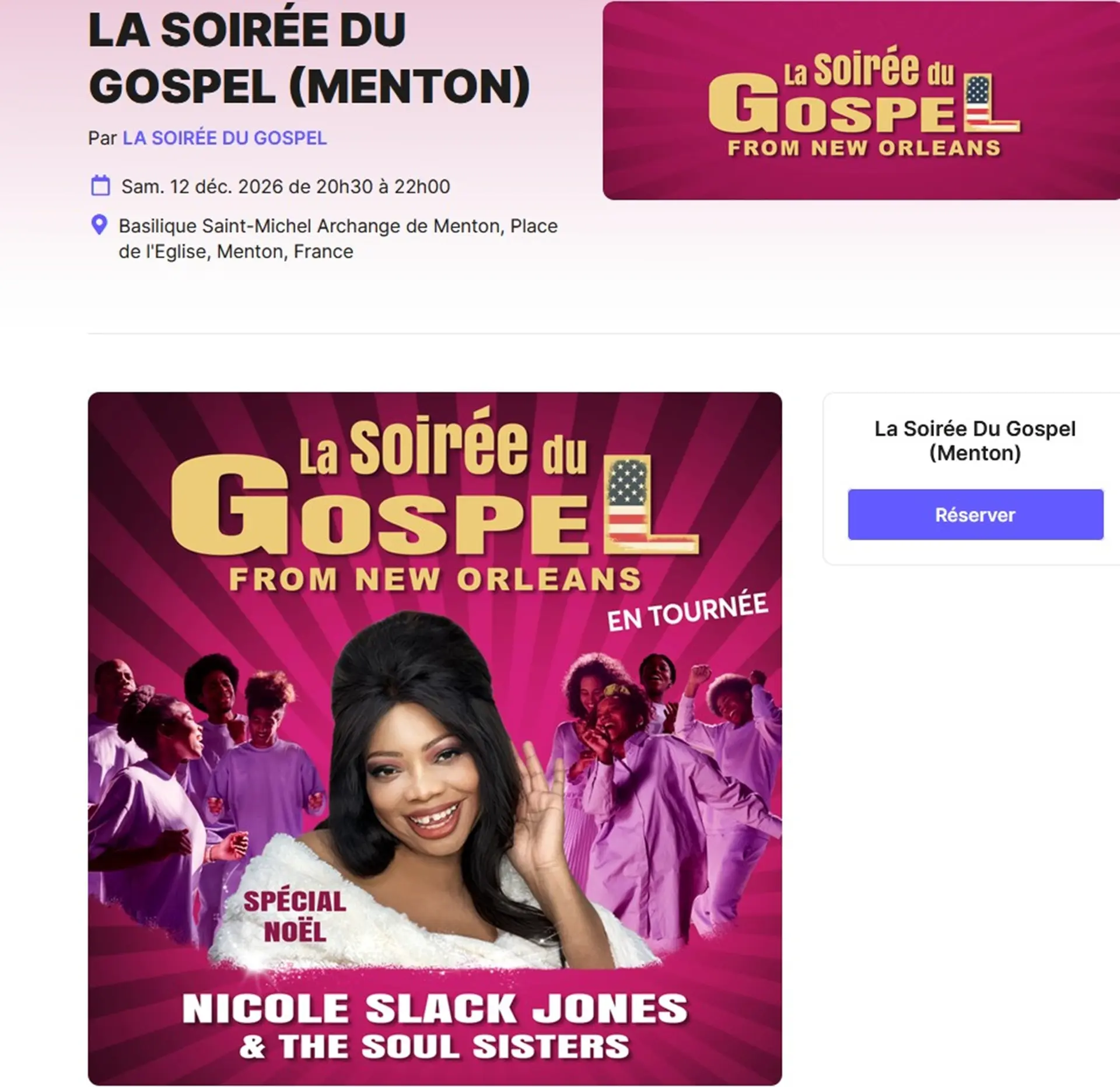 Affiche du concert