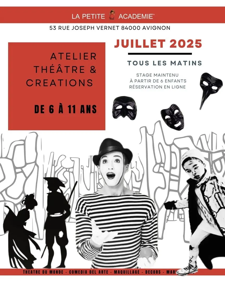 Atelier jeune public Théâtre & créations à La petite Académie_Avignon