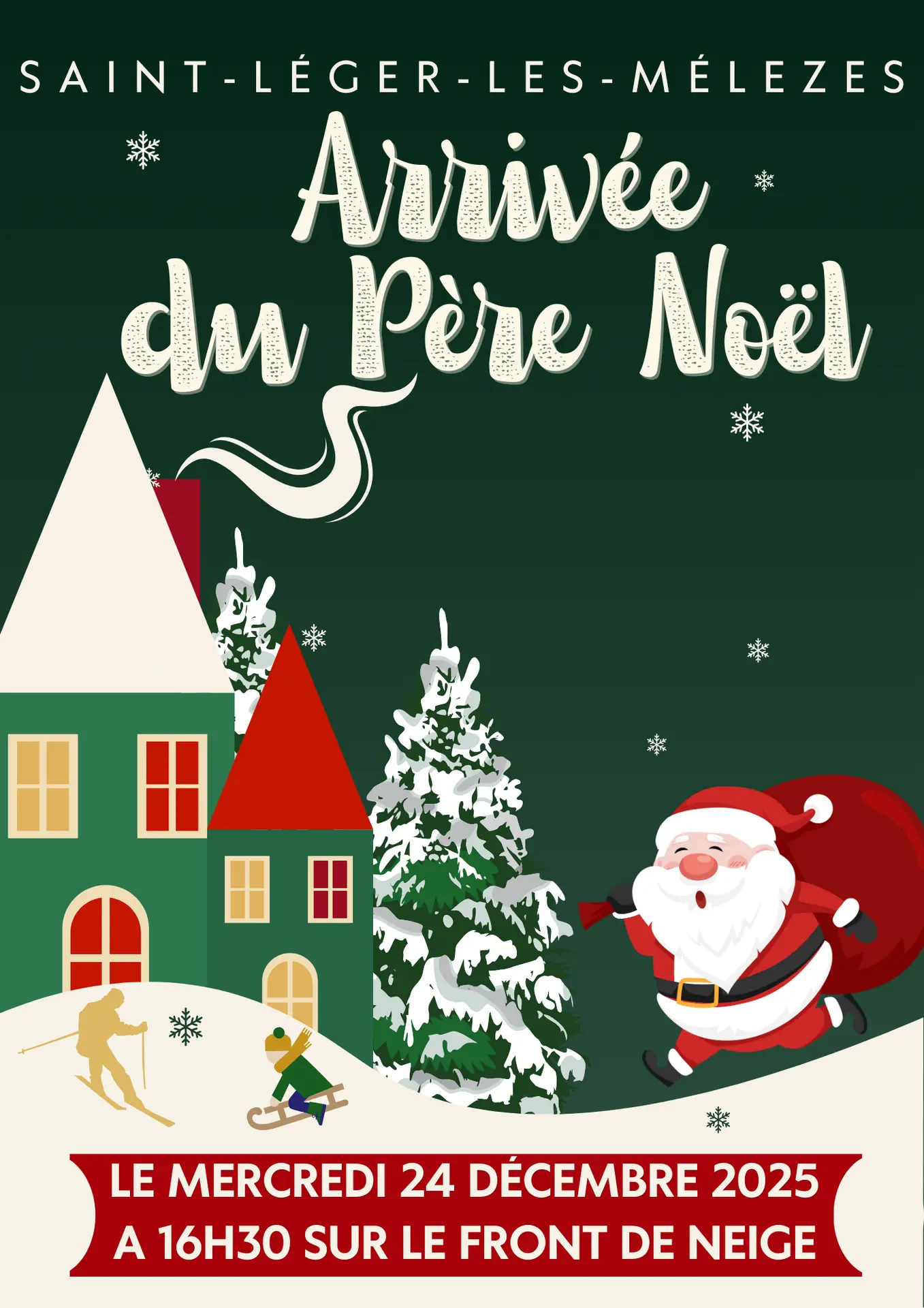 Arrivée du Père Noël_Saint-Léger-les-Mélèzes