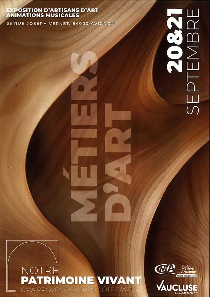 Visuel Salon des Métiers d'Art : Notre Patrimoine Vivant_Avignon