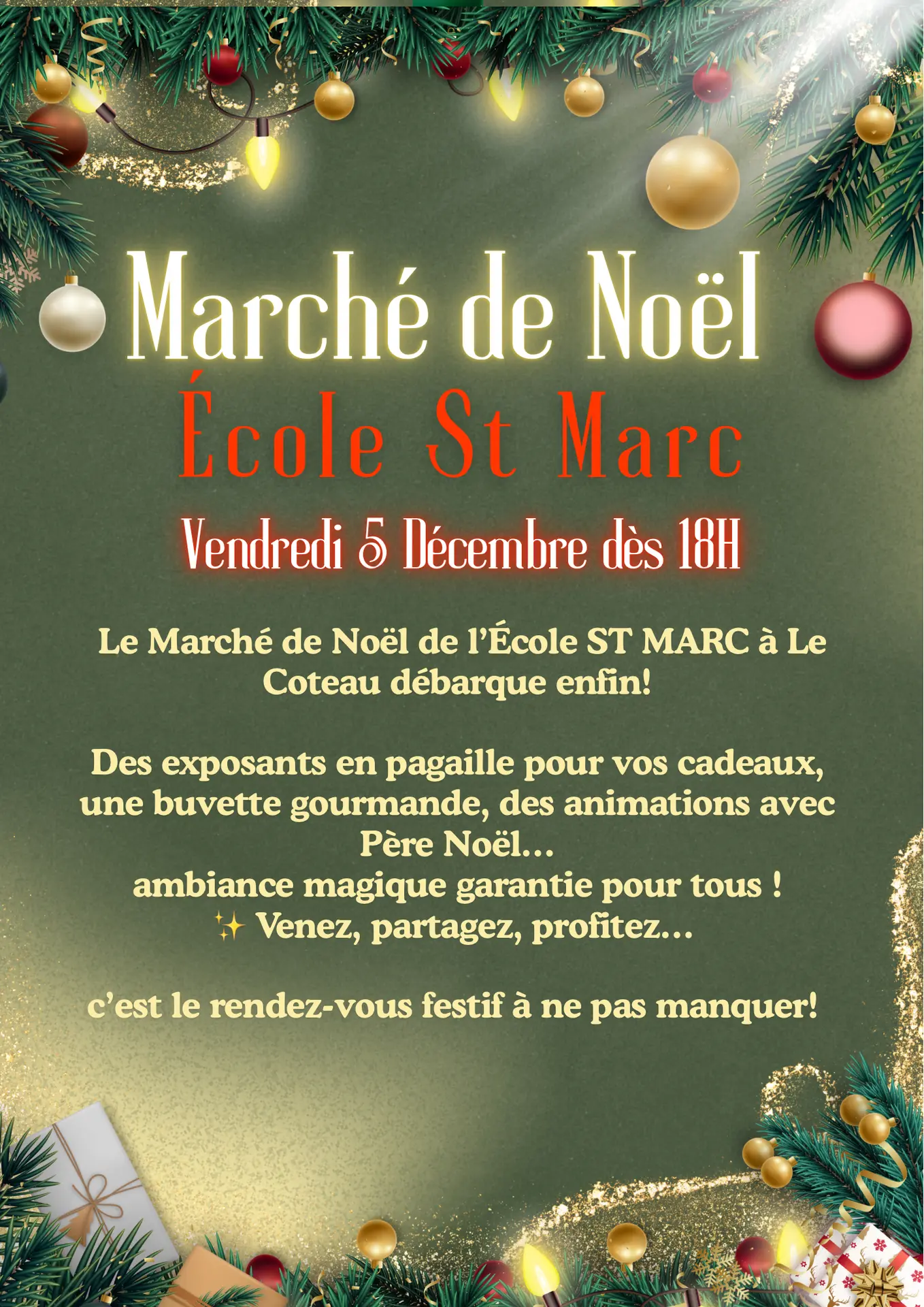 Marché de noël école Saint Marc