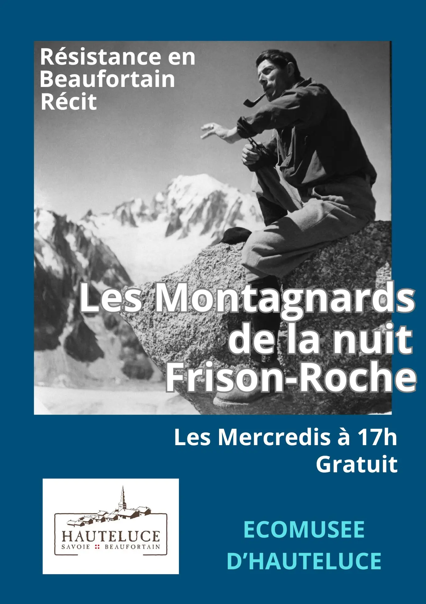 Roger Frison Roche à l'Aiguille du moine