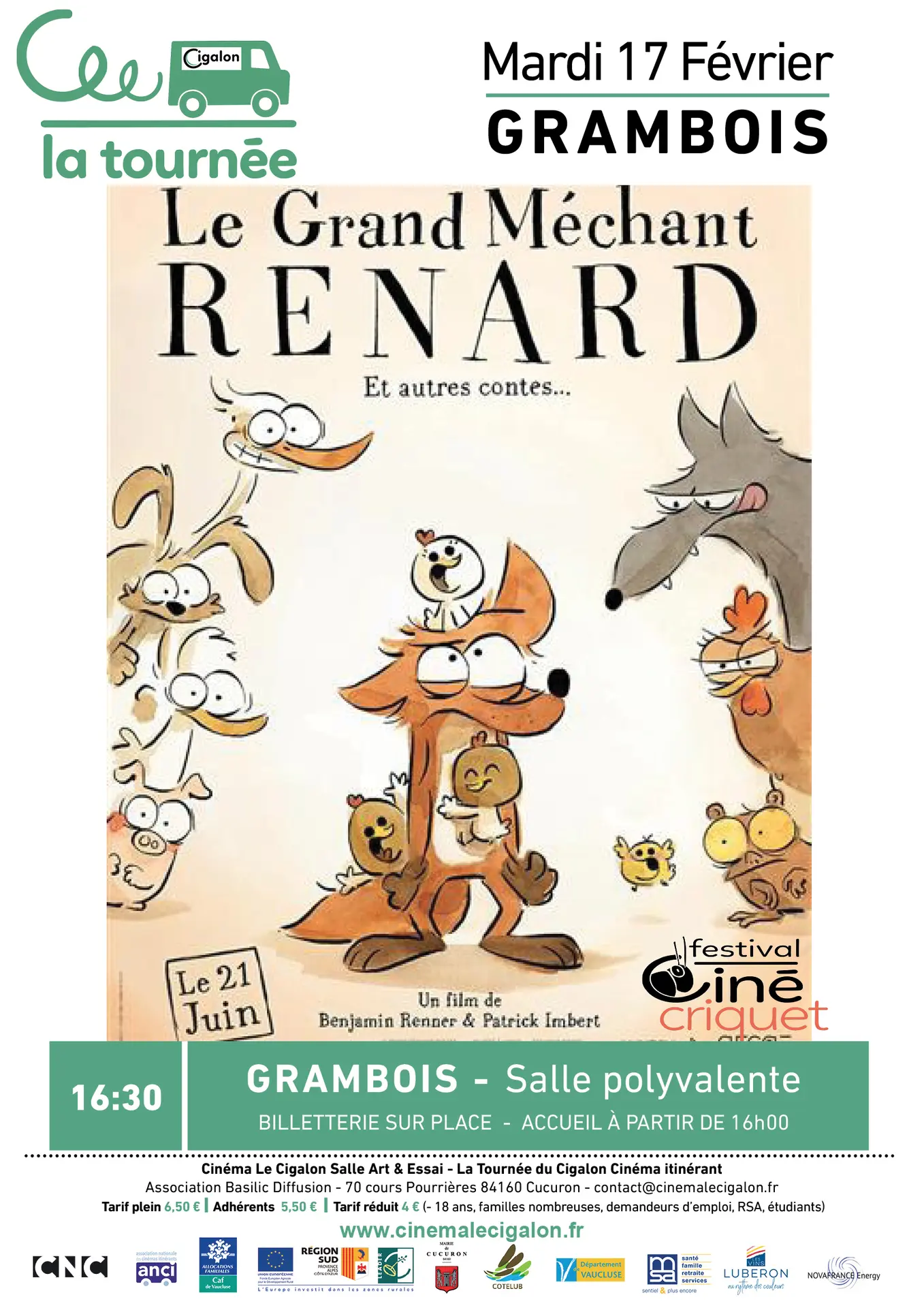 La Tournée du Cigalon  à Grambois :  Le Grand Méchant Renard et autres contes_Grambois