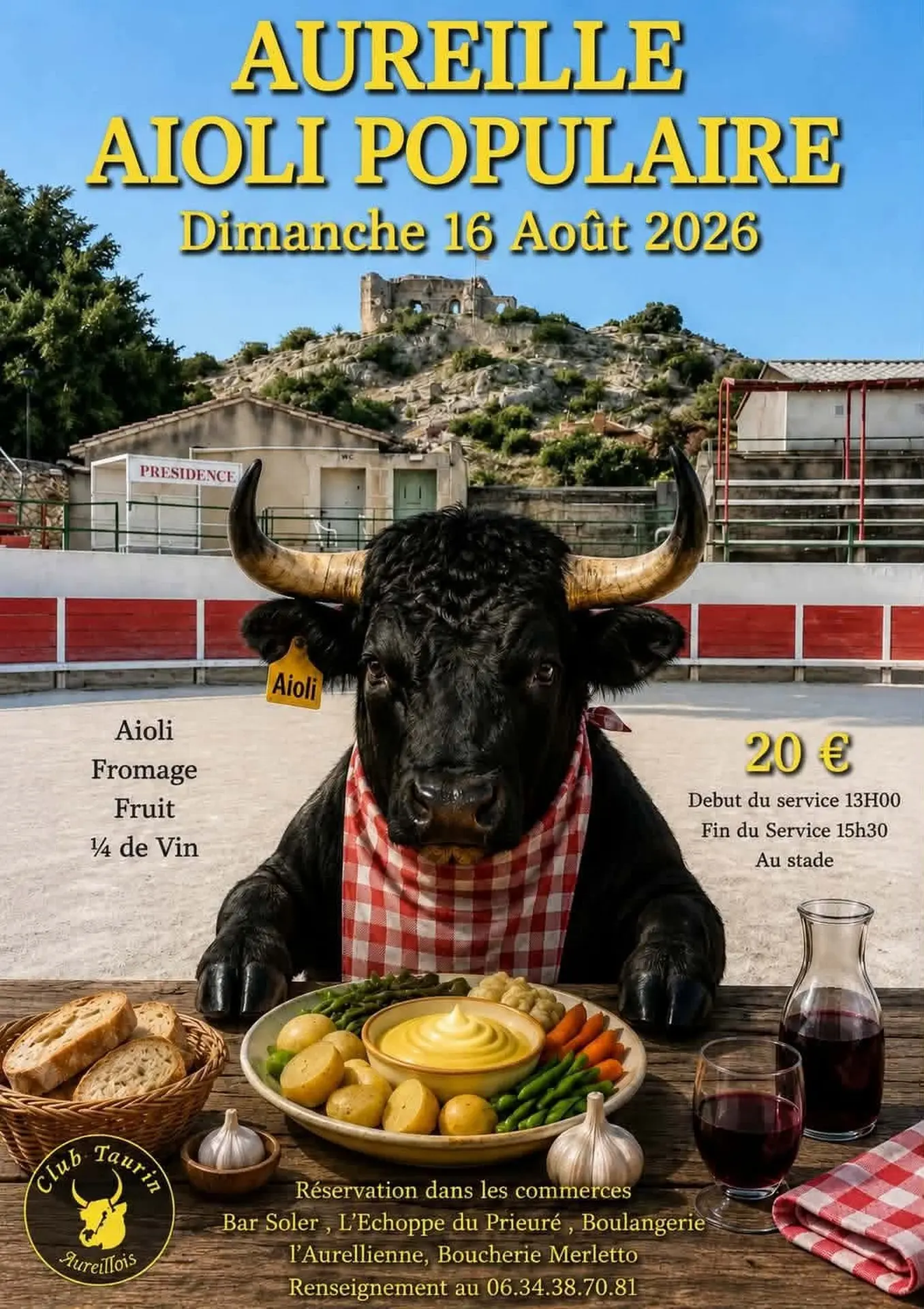 Plakat Aureille Votive Festival - Popular Aioli in Aureille 16.08.26