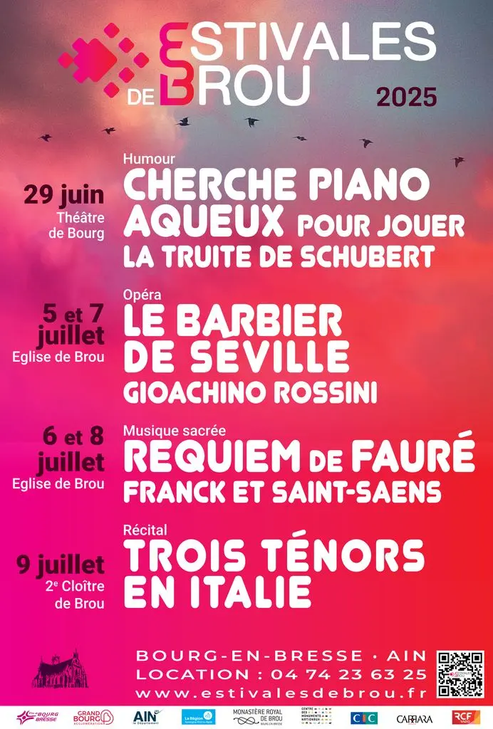 Affiche Estivals de Brou 2025 à Bourg-en-Bresse