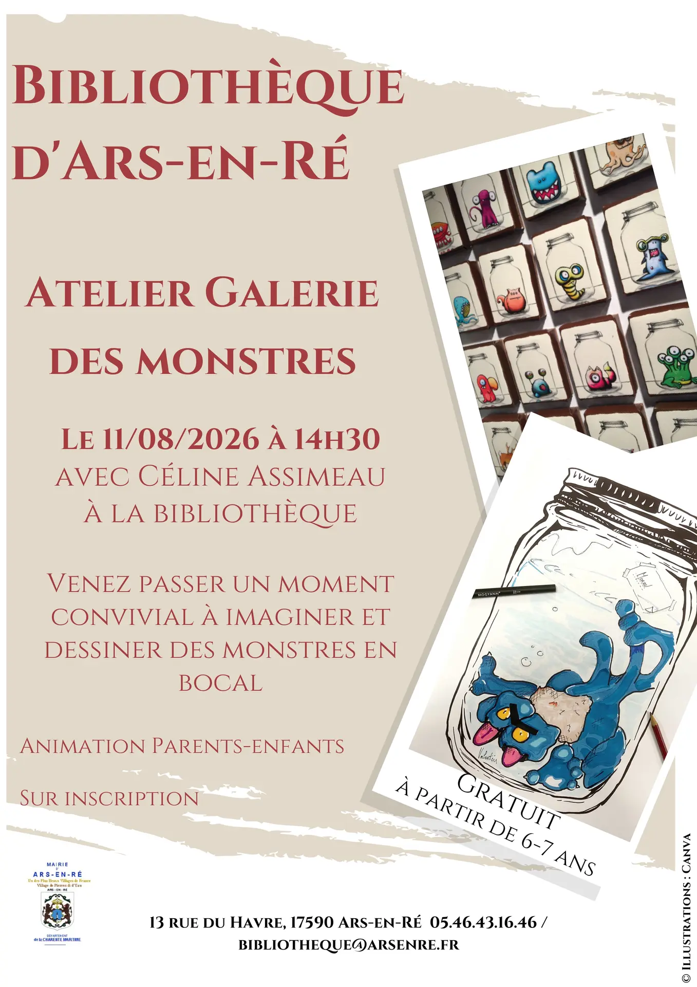 Animation Galerie des monstres en bocal_Ars-en-Ré