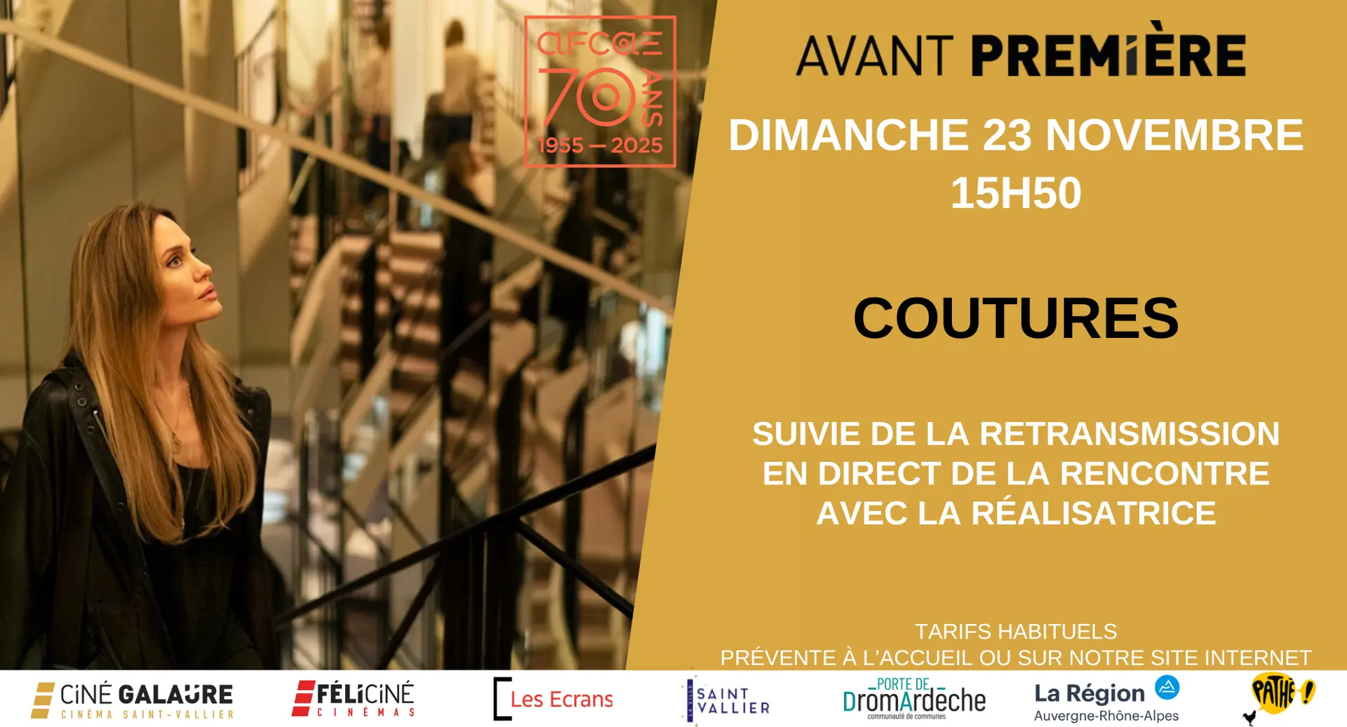 affiche expliquant l'avant première du film