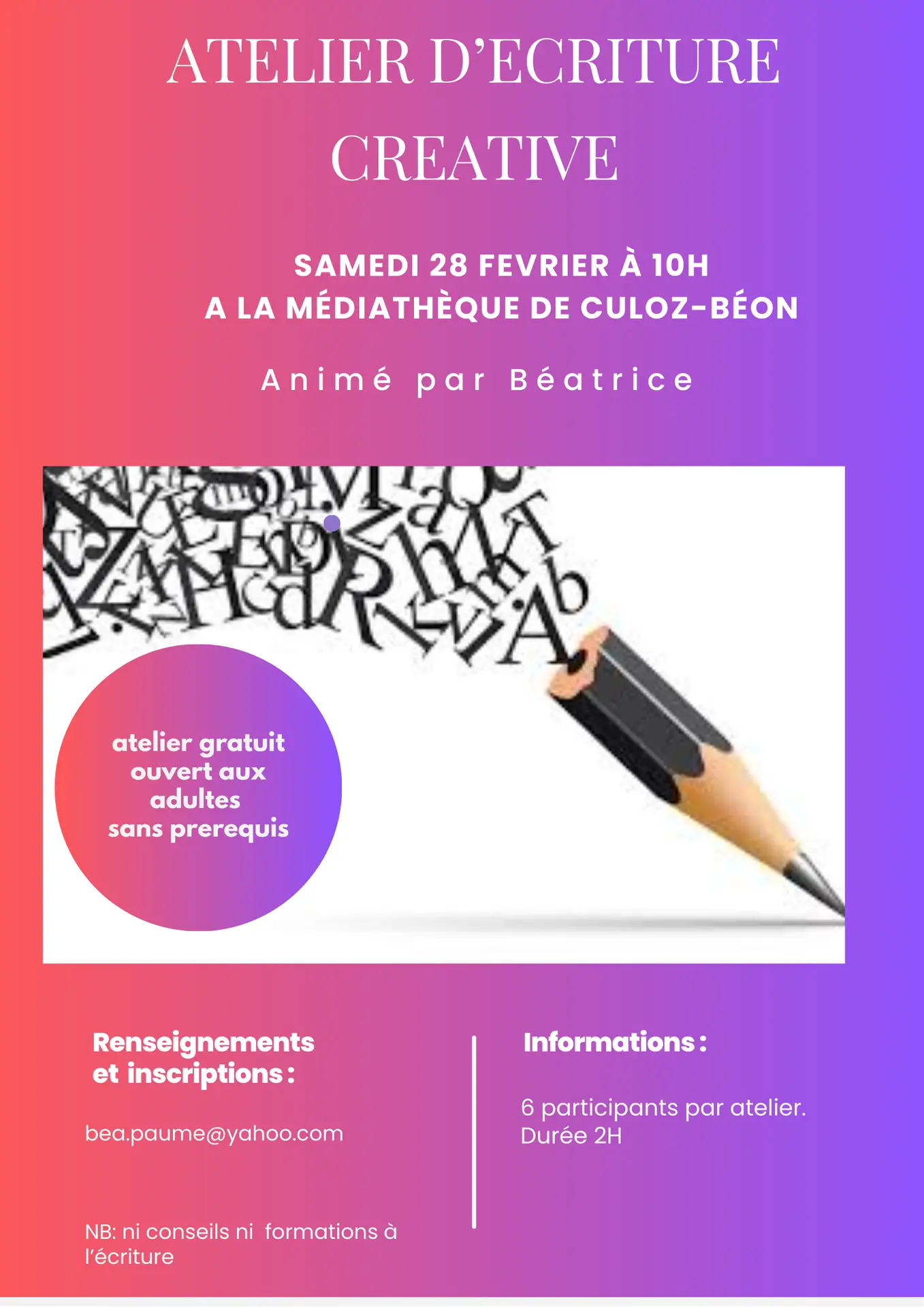 Atelier d'écriture créative_Culoz-Béon