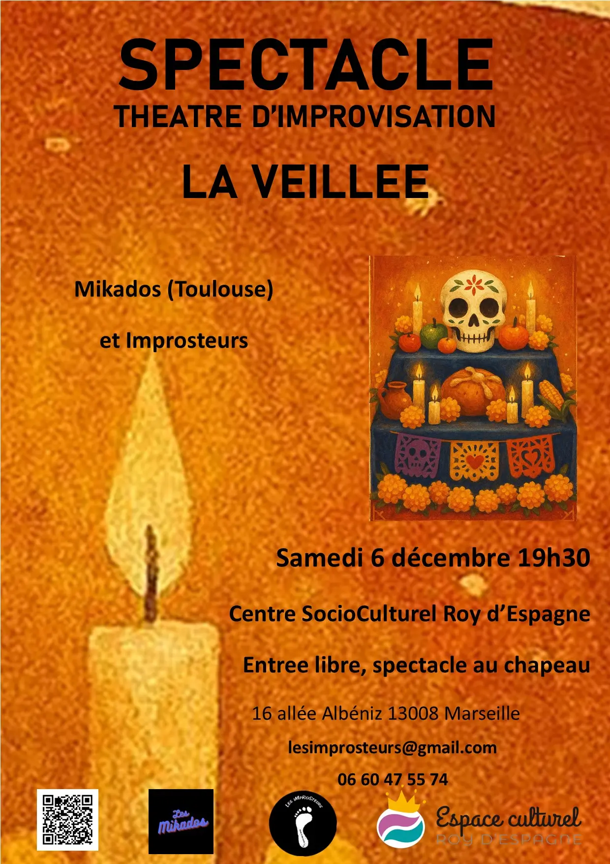 Spectacle des Improsteurs au centre socioculturel du Roy d'Espagne