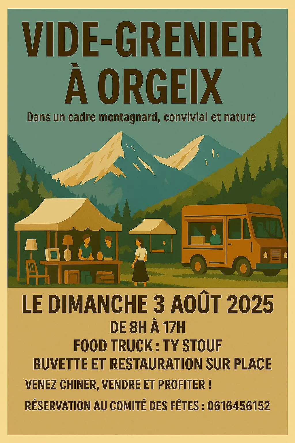 Affiche vide grenier Orgeix