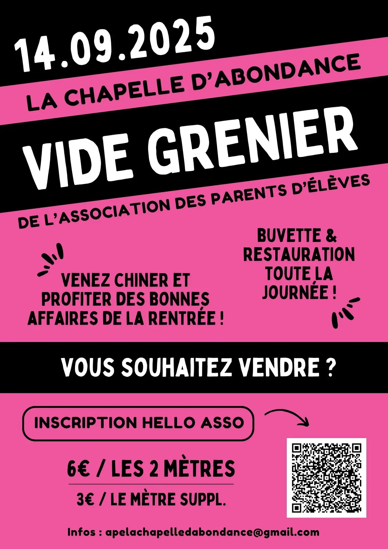 Vide grenier de l'APE