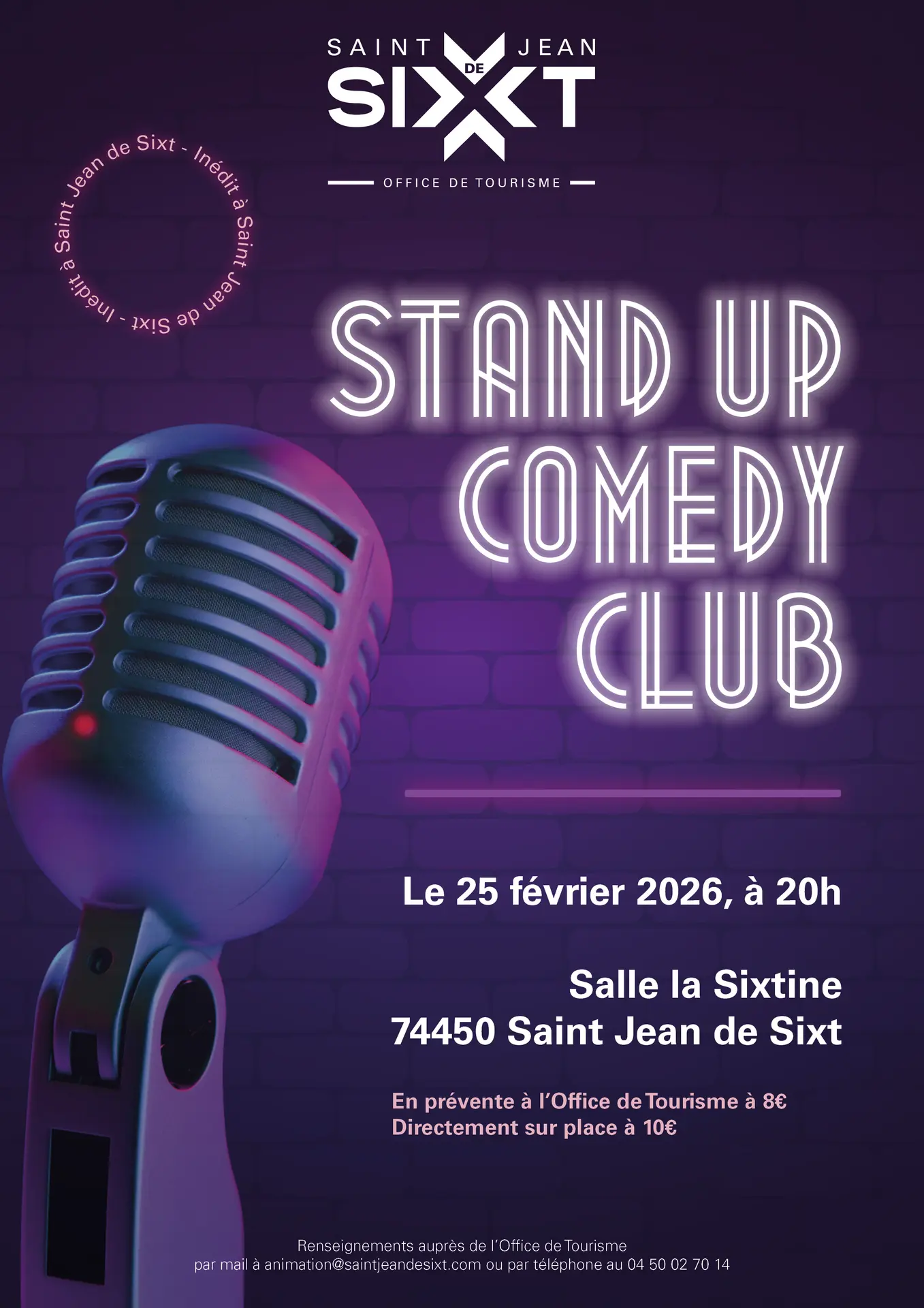 Affiche du Stand Up Comedy Club