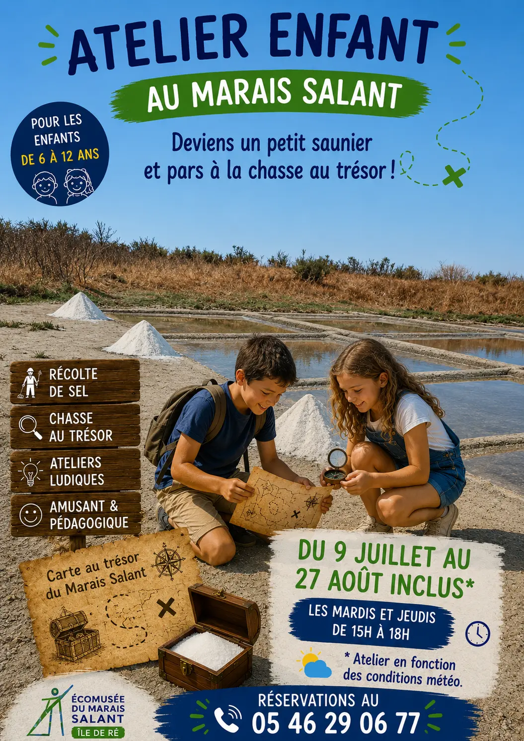 Après-midi enfants au marais par l'Écomusée du Marais Salant_Loix