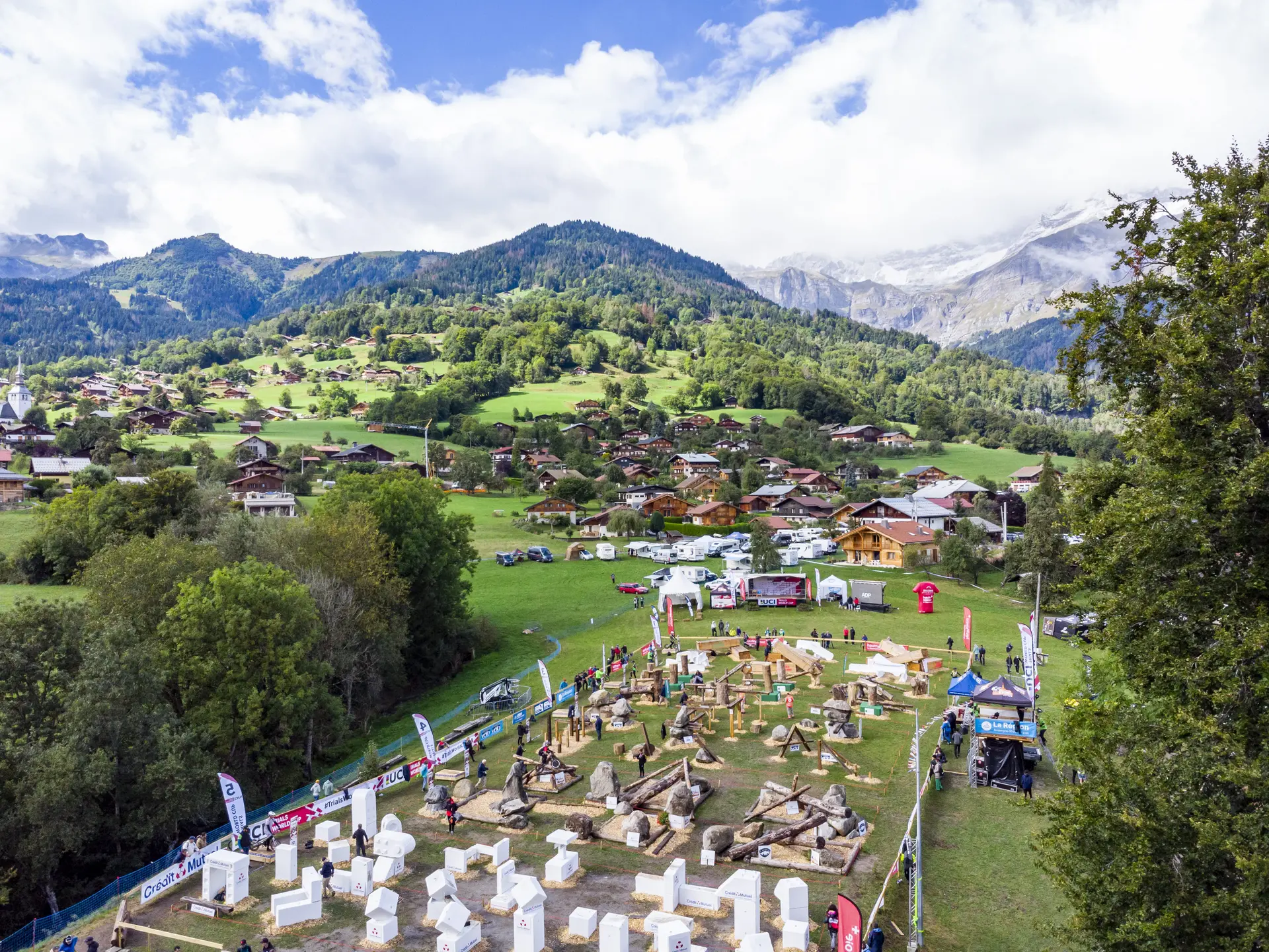 Vue du terrain de compétition