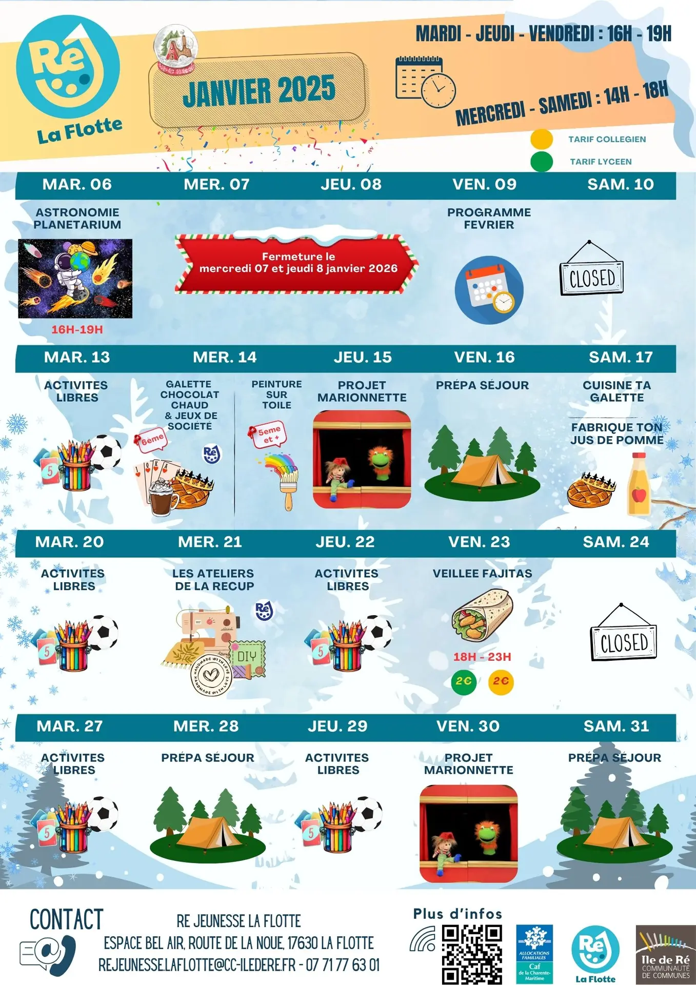 Animations Ré Jeunesse à La Flotte - janvier_La Flotte
