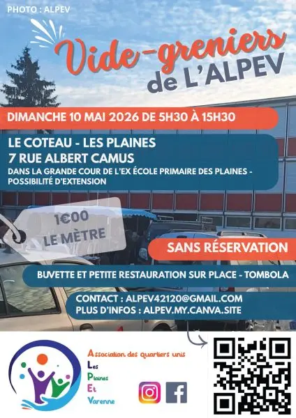 Vide grenier association ALPEV