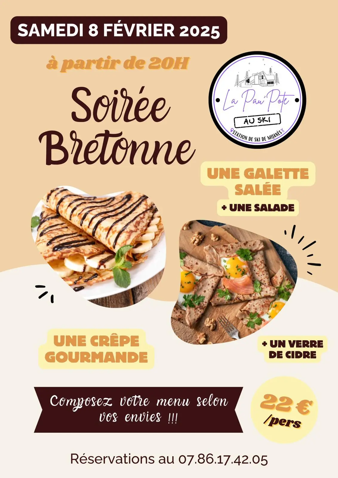 affiche de la soirée