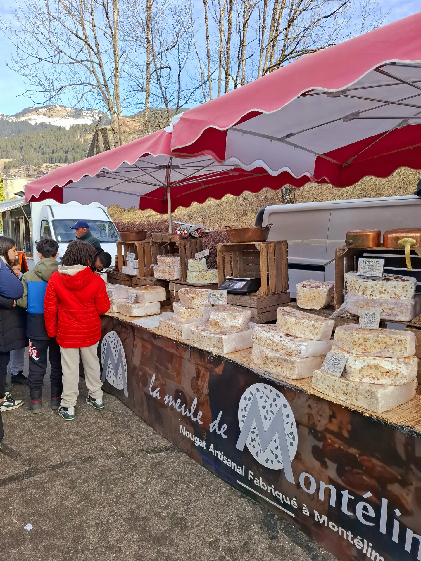 Marché  de Châtel en hiver