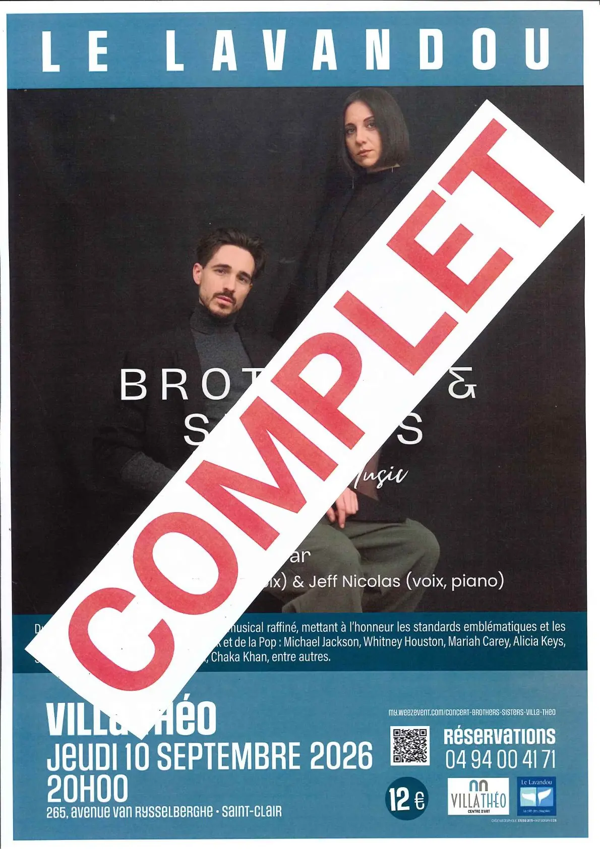 COMPLET -Soirée Jazz à la villa Théo