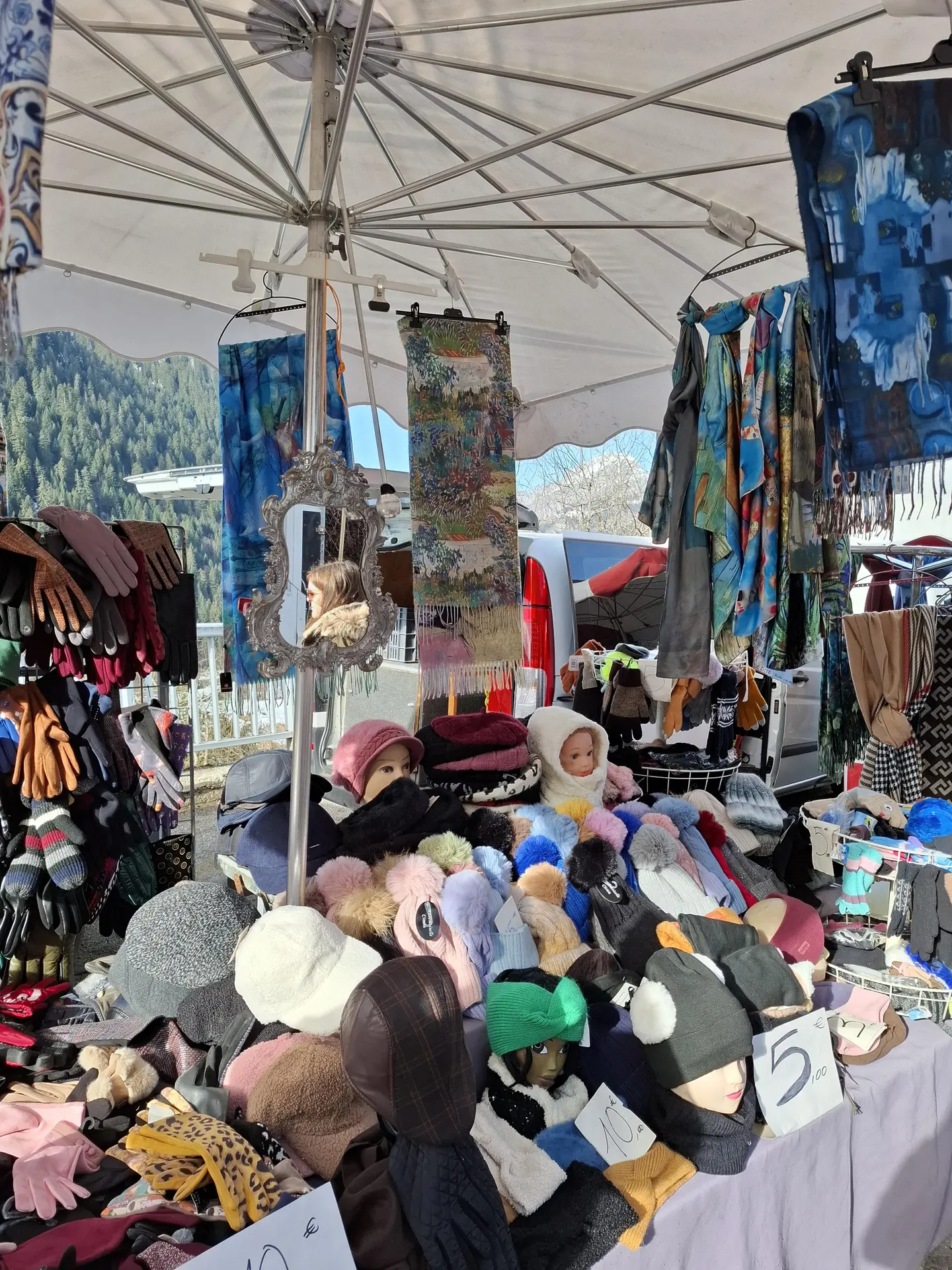 Marché  de Châtel en hiver
