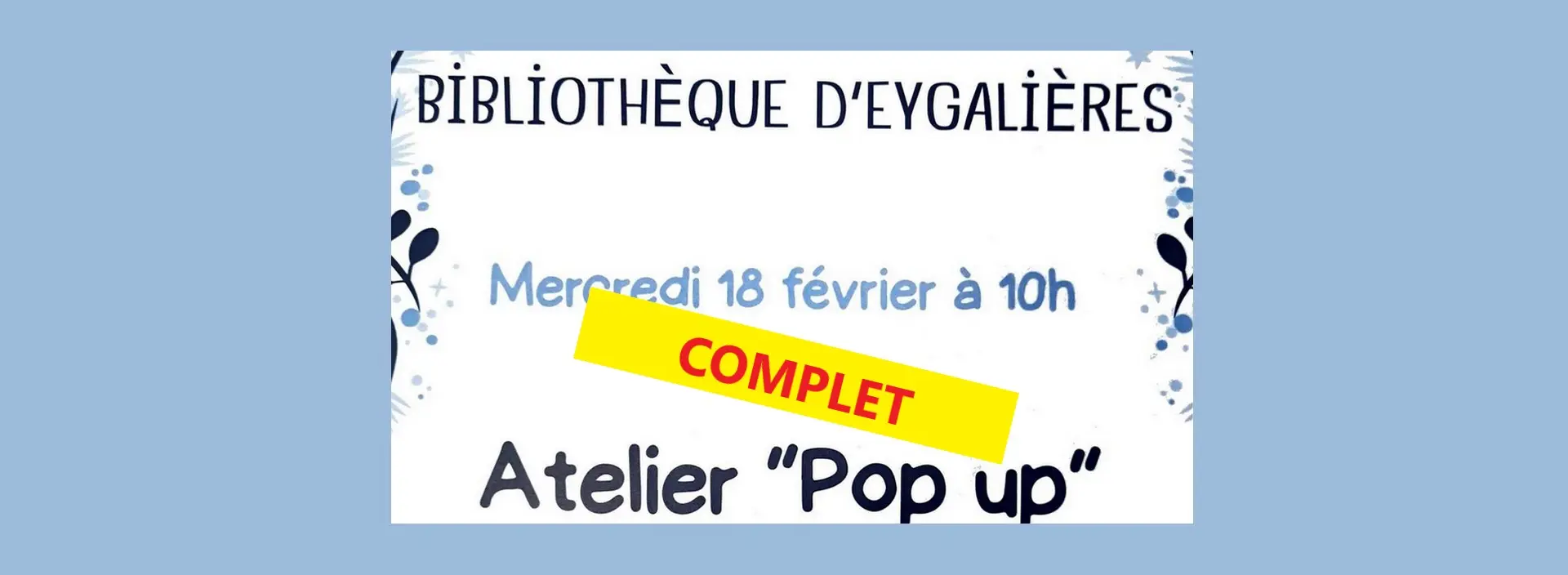 Thumbnail ‘Pop-up’ workshop for children Multimedia Library of Eygalières 18.02.26