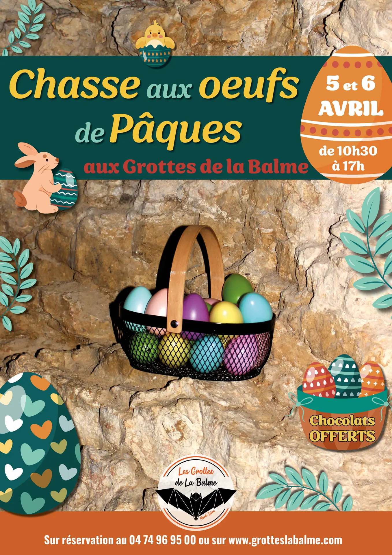 Affiche chasse aux oeufs de Pâques