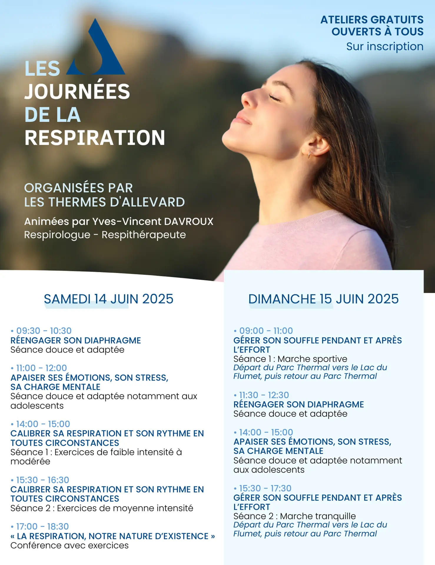 Journées de la Respiration du 14 au 15 juin 2025 - Thermes Allevard