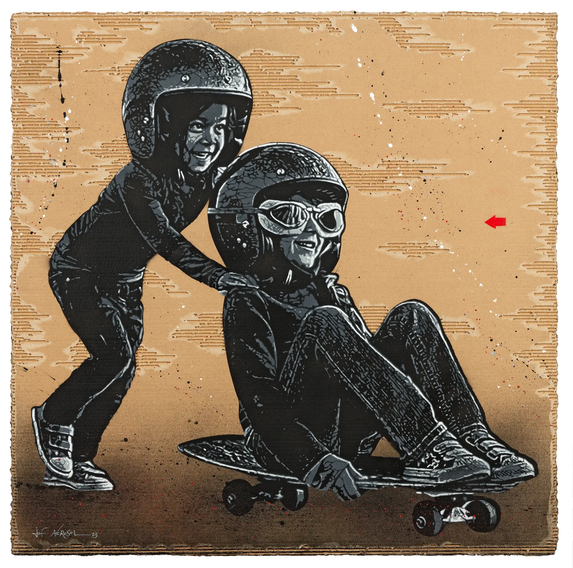 JEF AÉROSOL Skating gals 2023