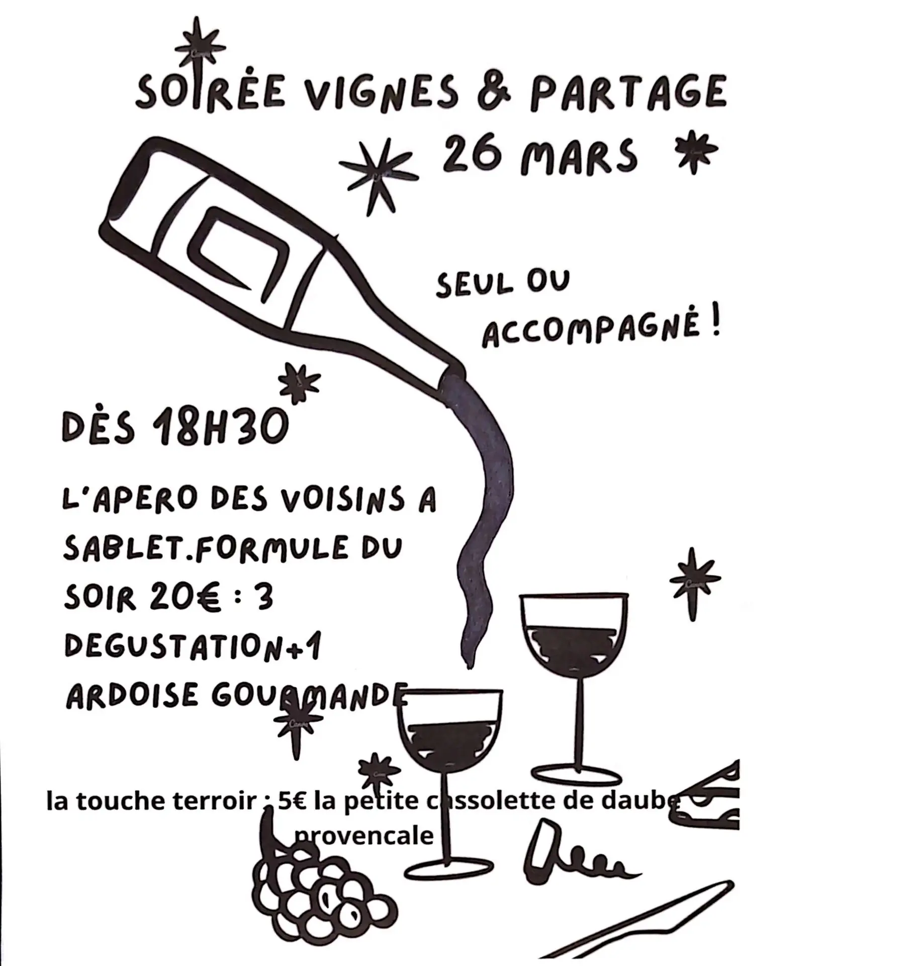 Soirée vignes et partage_Sablet
