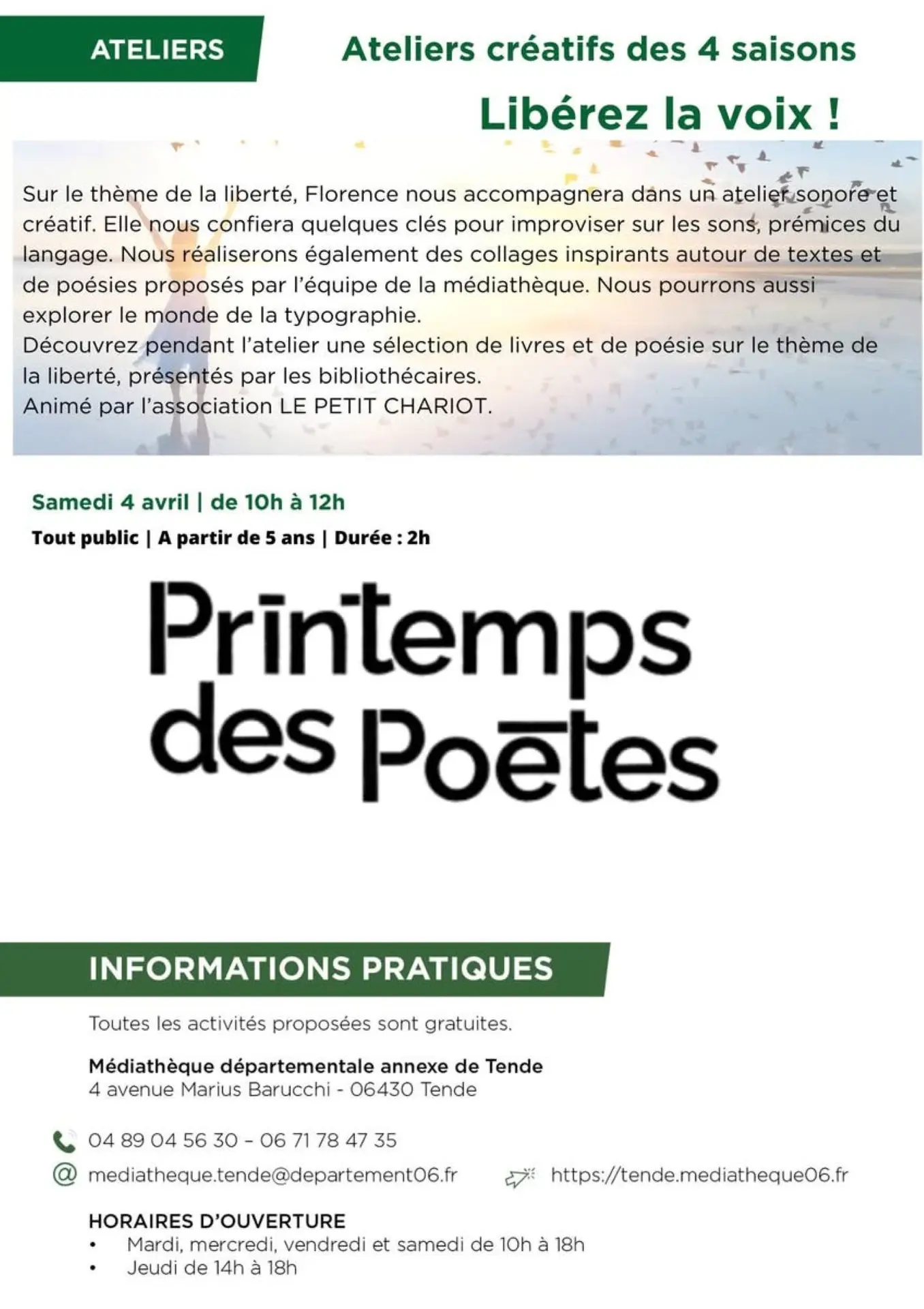 Ateliers à la médiathèque