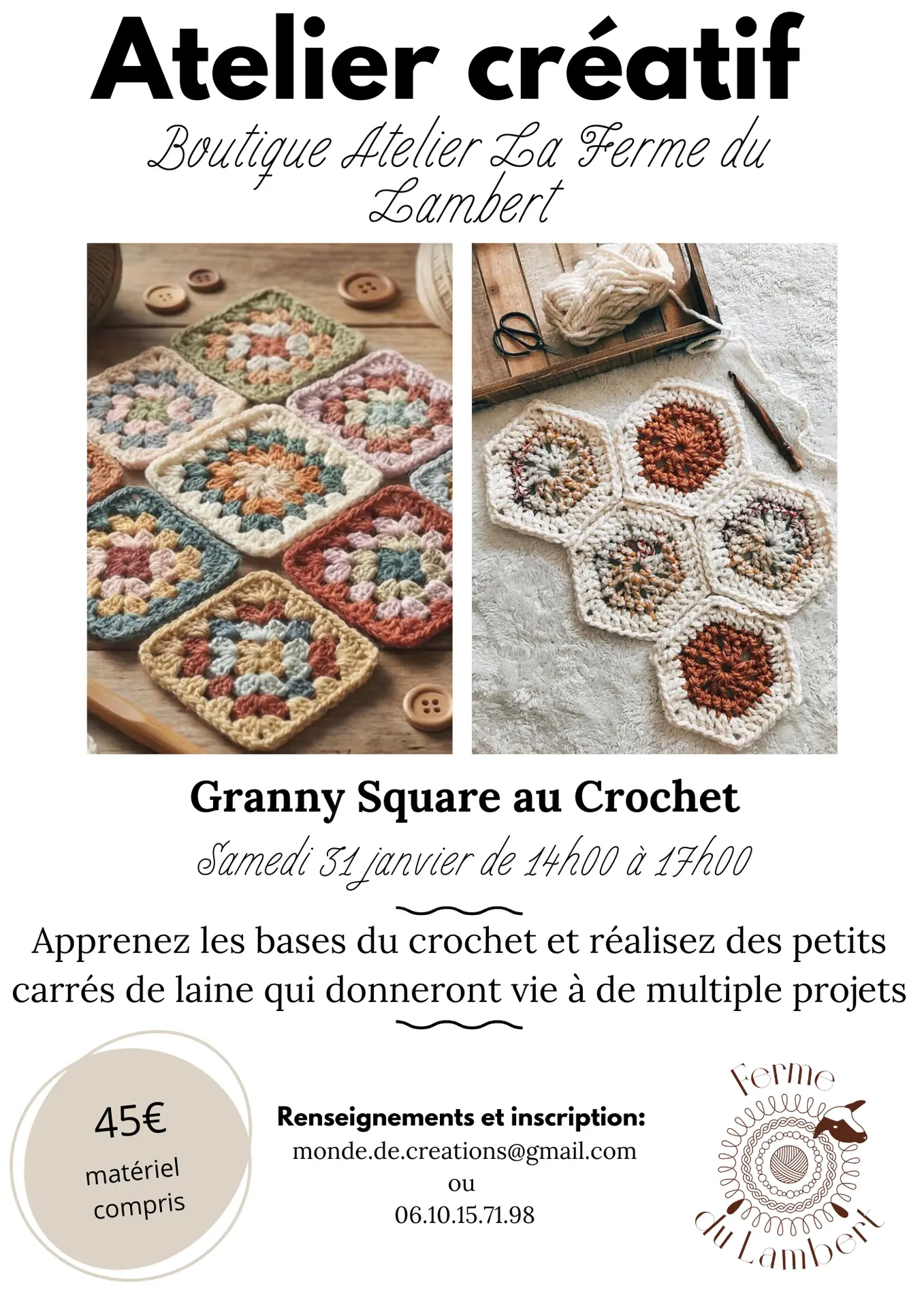 Atelier Granny Square au crochet à Collobrières.