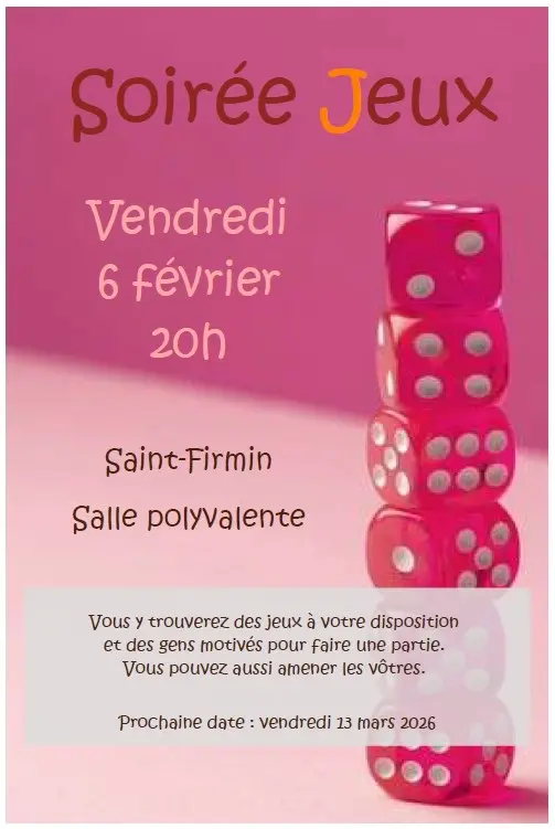 Soirée jeux à Saint-Firmin