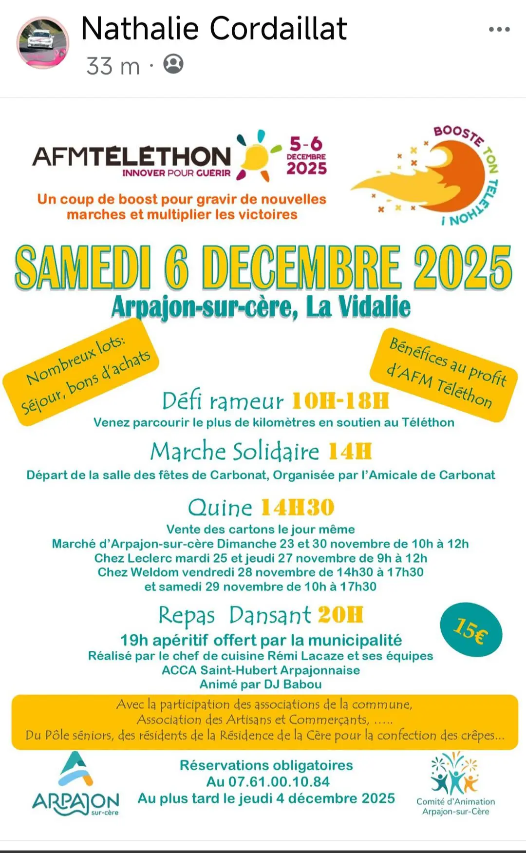 Boost ton Téléthon! à Arpajon sur Cère