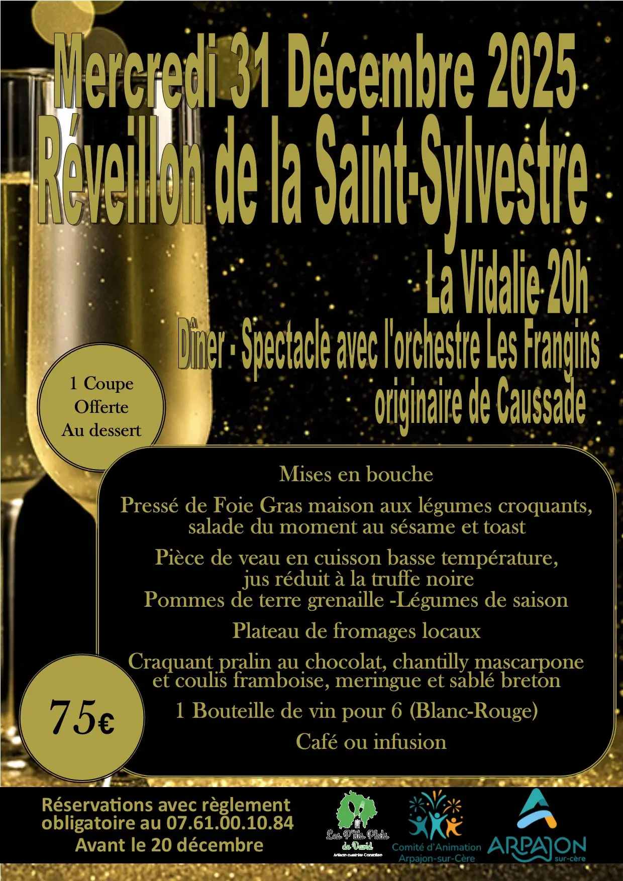 Réveillon de la Saint Sylvestre à la Vidalie