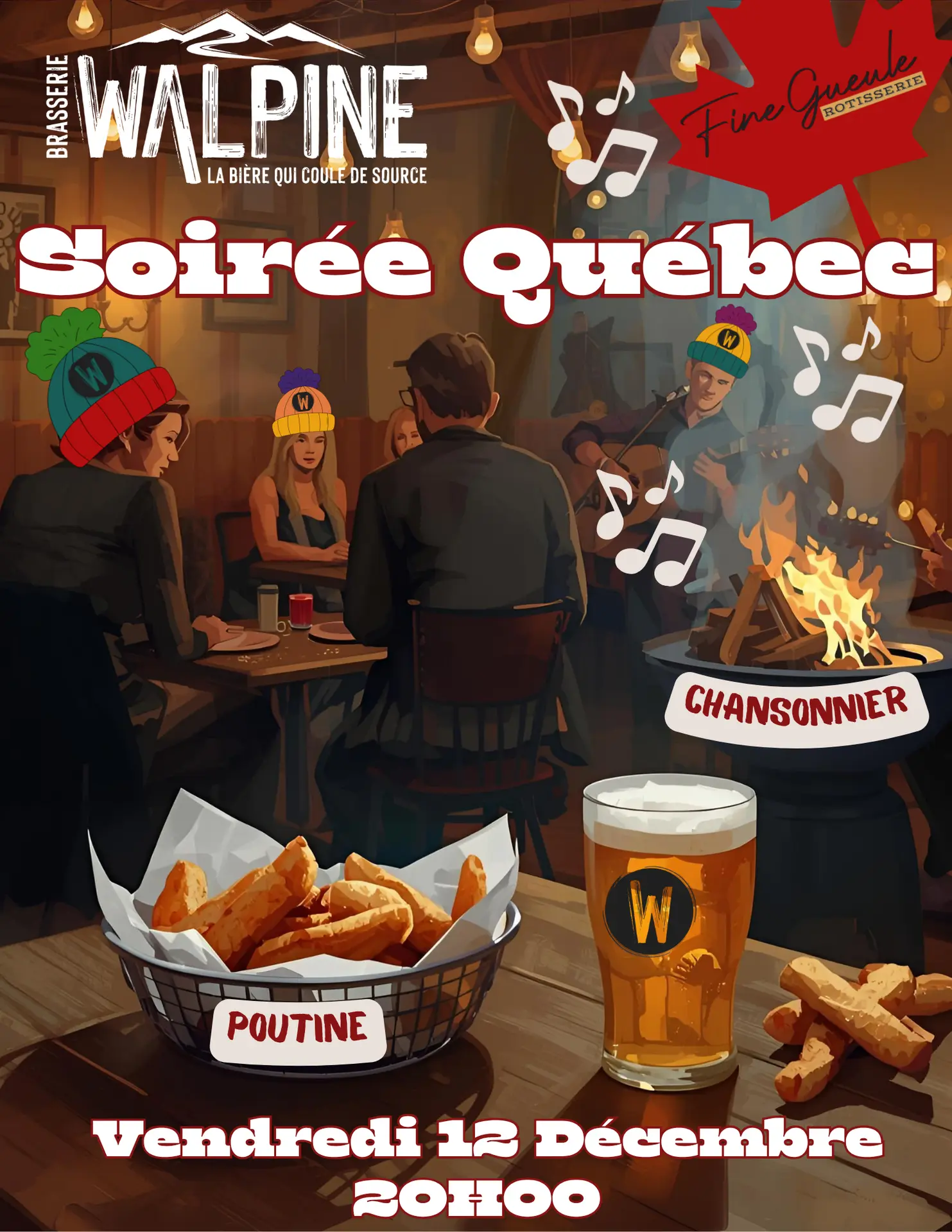 C'est soirée Québec à la Walpine!
