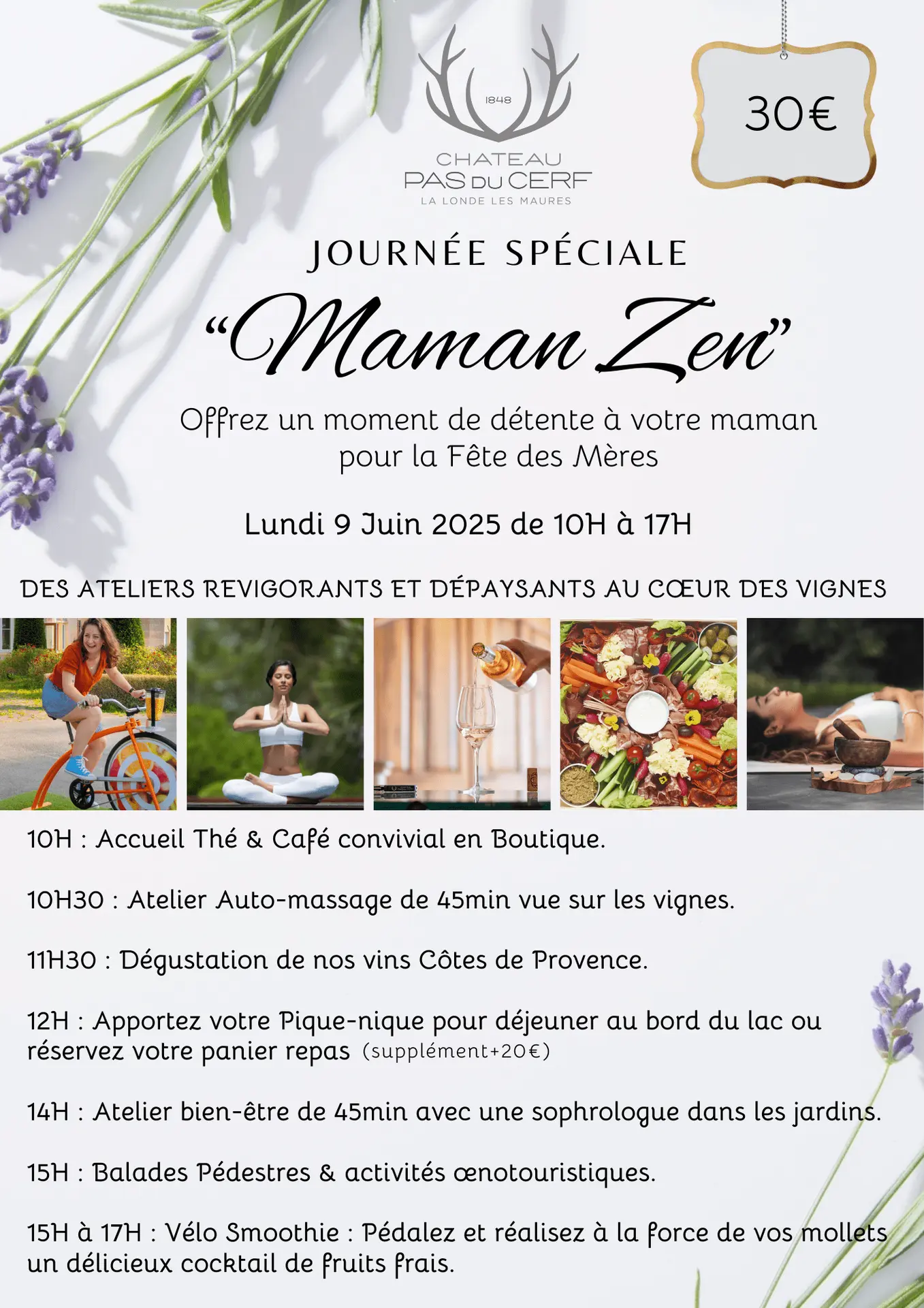 Journée Maman Zen au Château Pas du Cerf