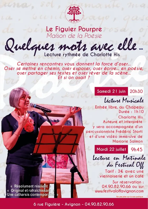 Lecture : Quelques mots avec elle.. Charlotte His